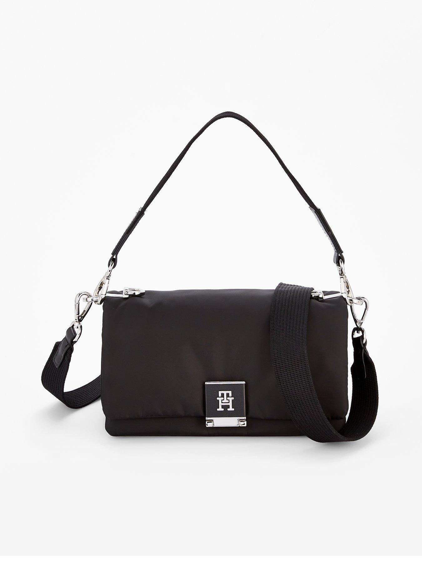 Tommy Hilfiger Medium Crossover With Nylon Strap - Black