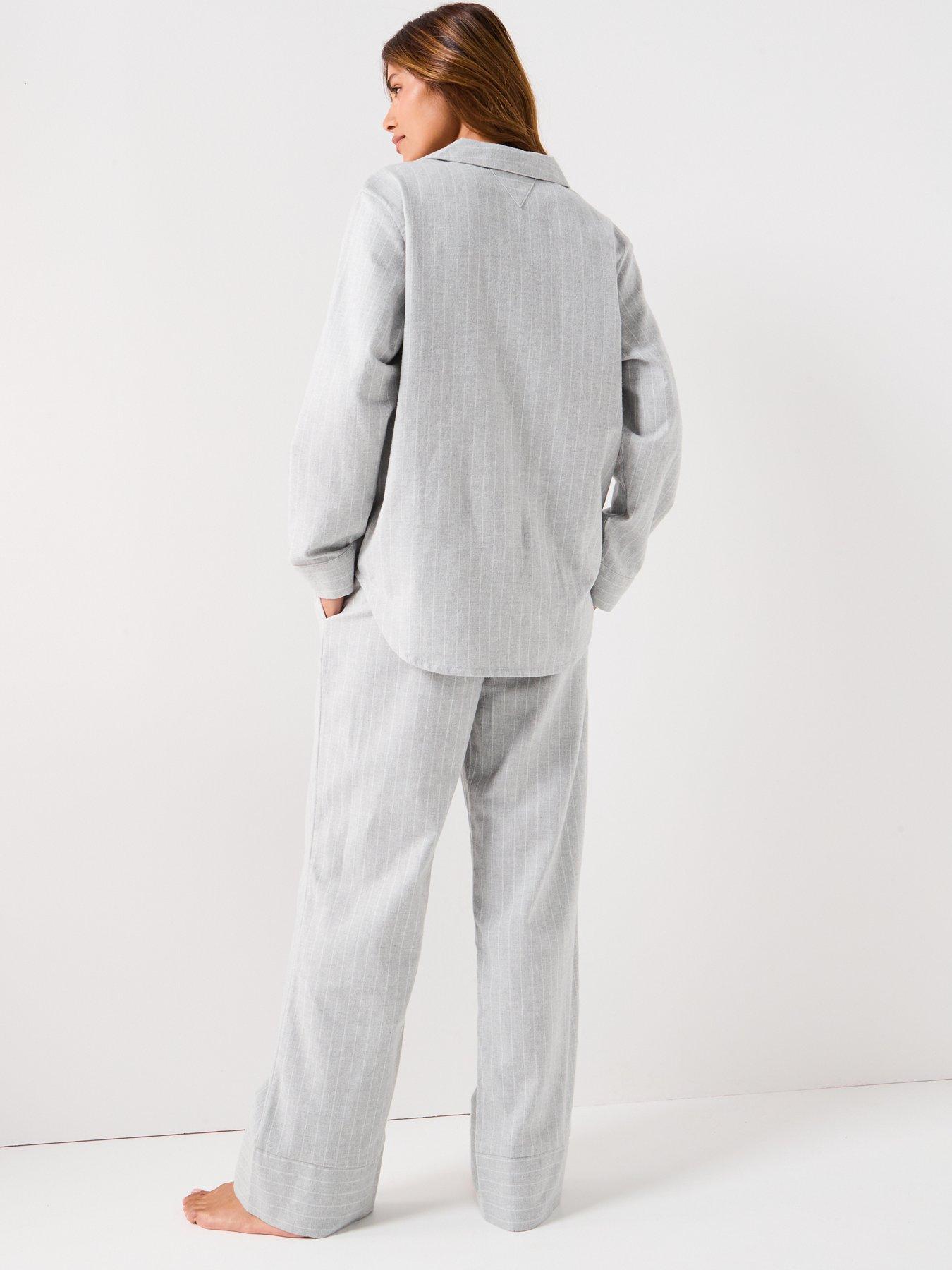 Image 2 of 5 of Tommy Hilfiger Flannel Shirt Pyjama Set - Grey