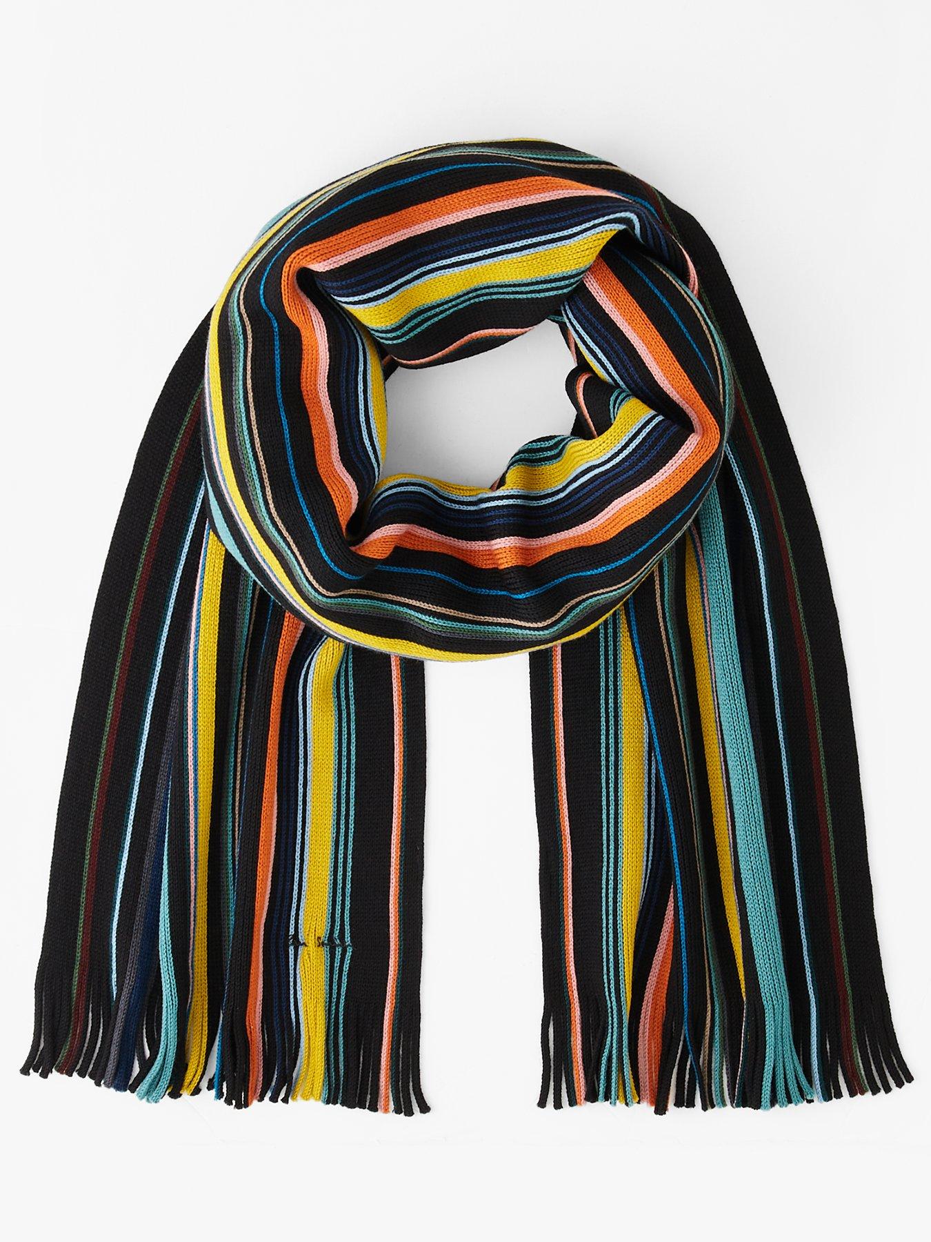 PS PAUL SMITH Ps Paul Smith Ivan Stripe Scarf - Black
