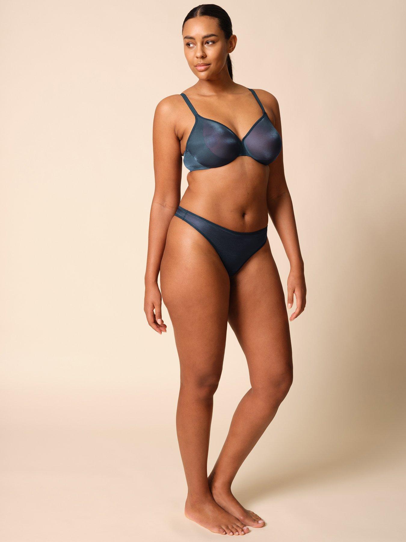 Image 4 of 5 of Gossard Glossies Sheer Bra - Shadow Blue