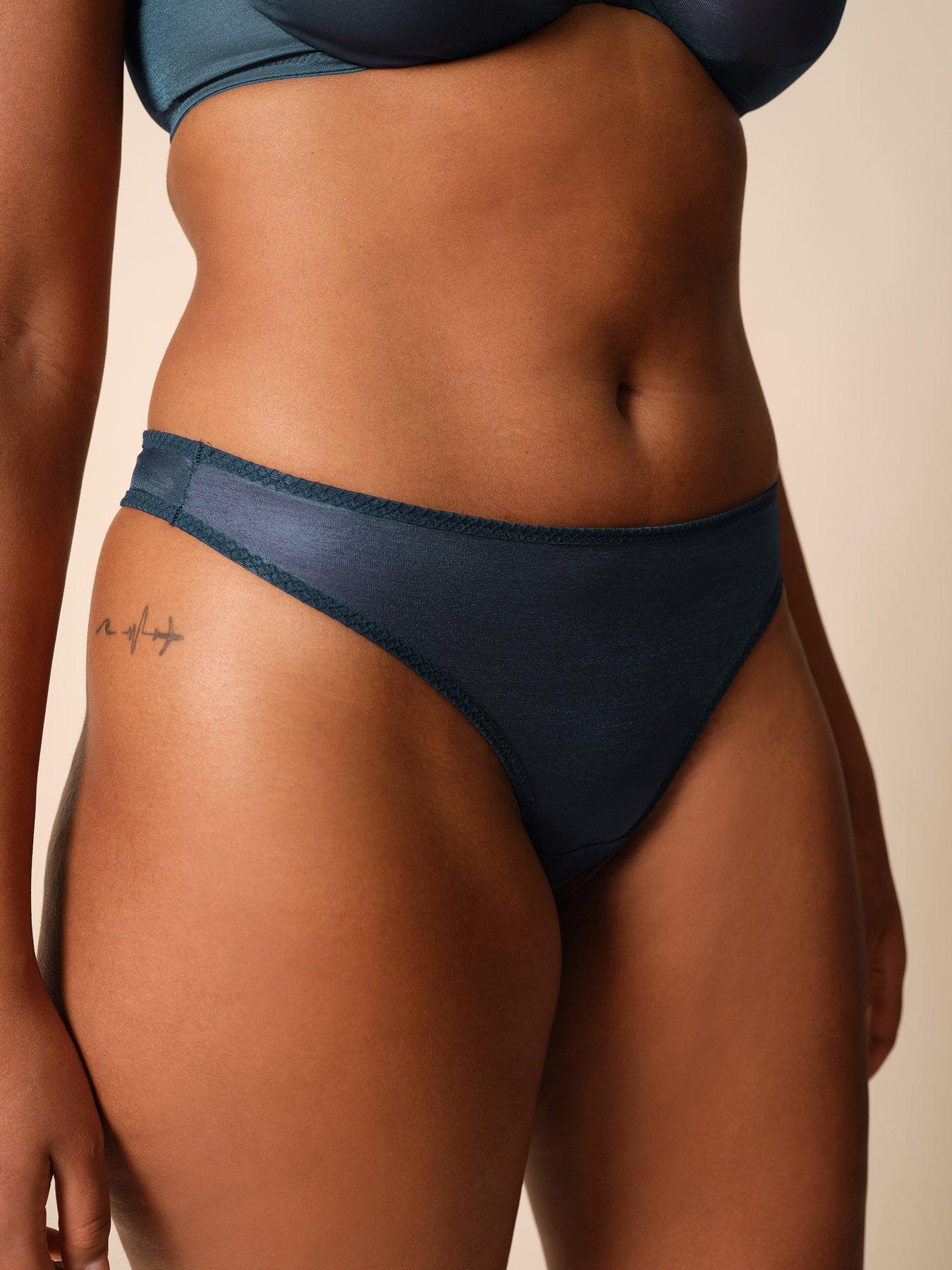 undefined Gossard Glossies Thong - Shadow Blue