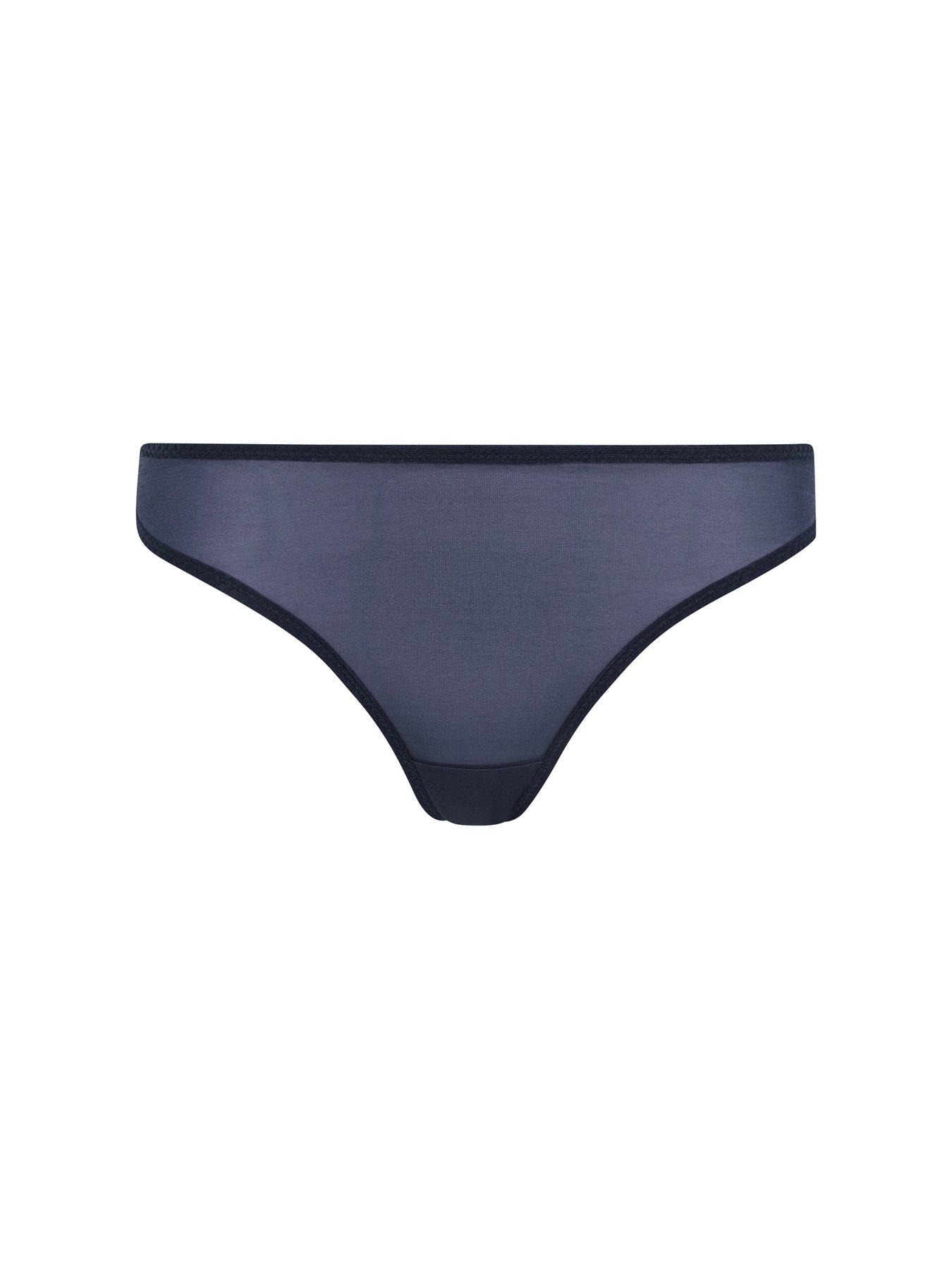 Image 5 of 5 of Gossard Gossard Glossies Thong - Shadow Blue