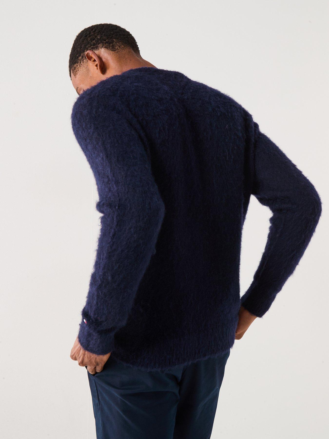 Image 2 of 6 of Tommy Hilfiger Flag Alpaca Knitted Jumper - Navy