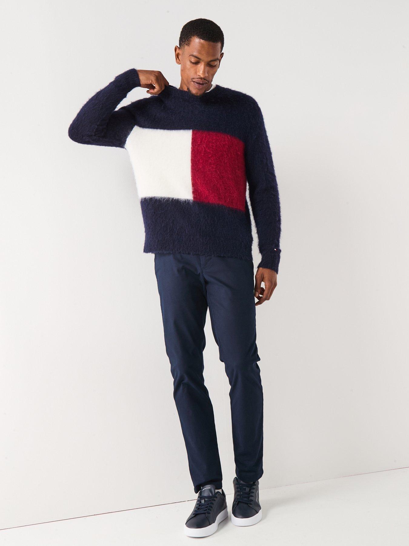 Image 3 of 6 of Tommy Hilfiger Flag Alpaca Knitted Jumper - Navy