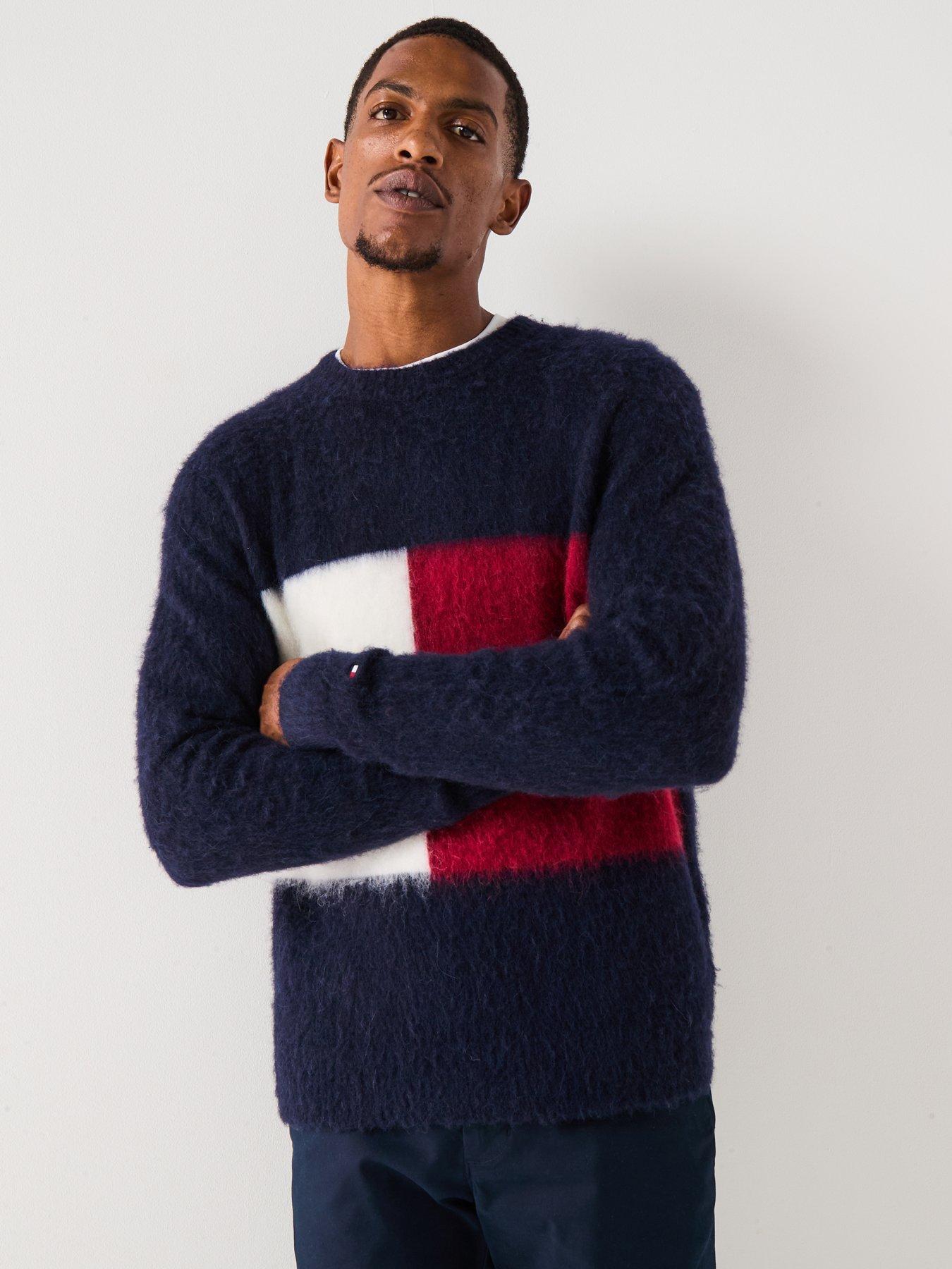 Image 4 of 6 of Tommy Hilfiger Flag Alpaca Knitted Jumper - Navy
