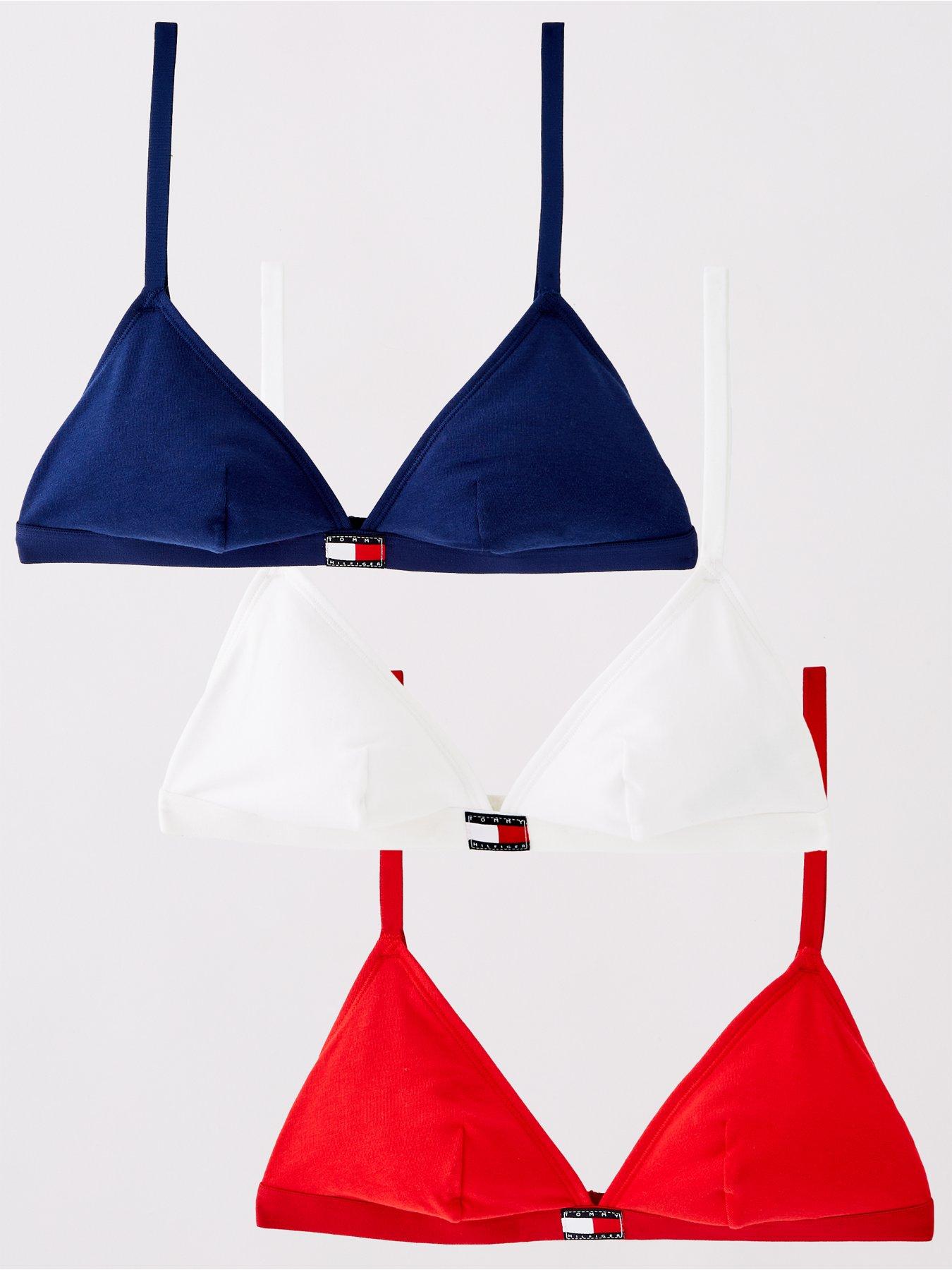 Tommy Hilfiger 3 Pack Triangle Bralettes - Multi