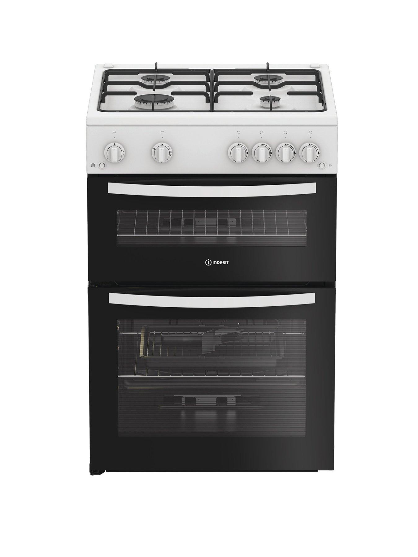 Indesit IDG6GW - Gas Double Cooker - White