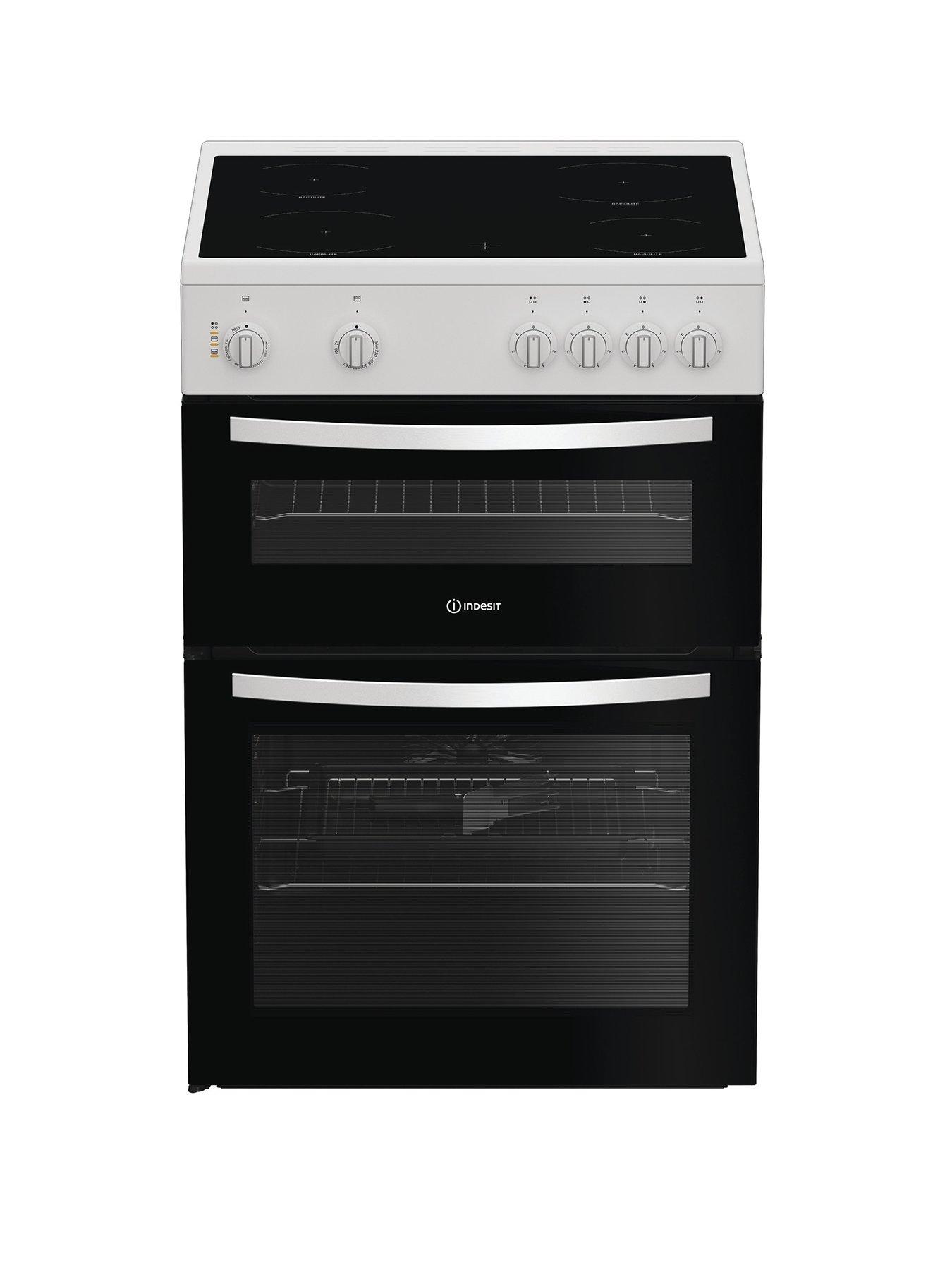 Image 1 of 6 of Indesit IDE6VMW - Electric Double Cooker - White