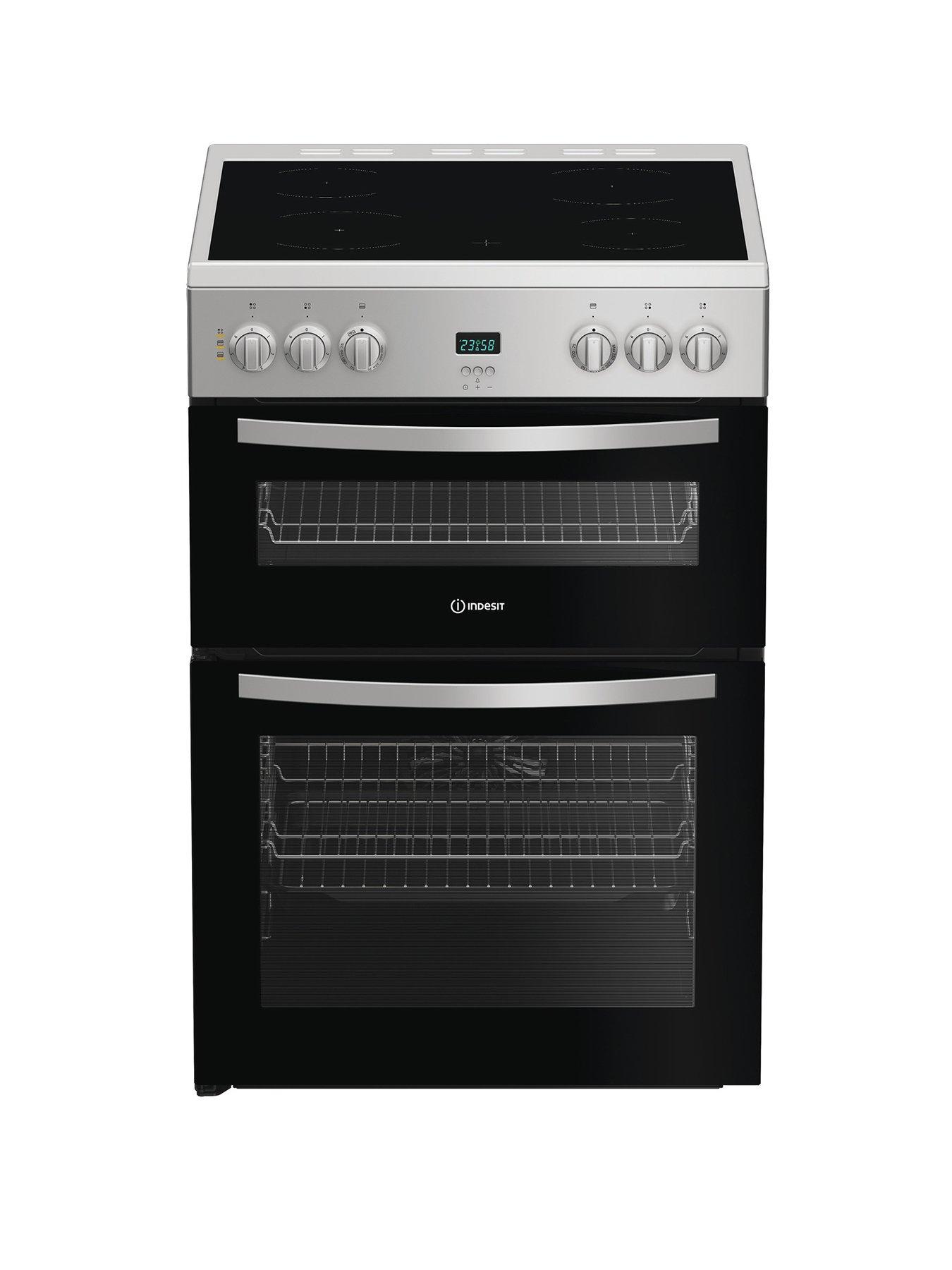 Indesit IDE6VDCS1 - Electric Double Cooker - Silver