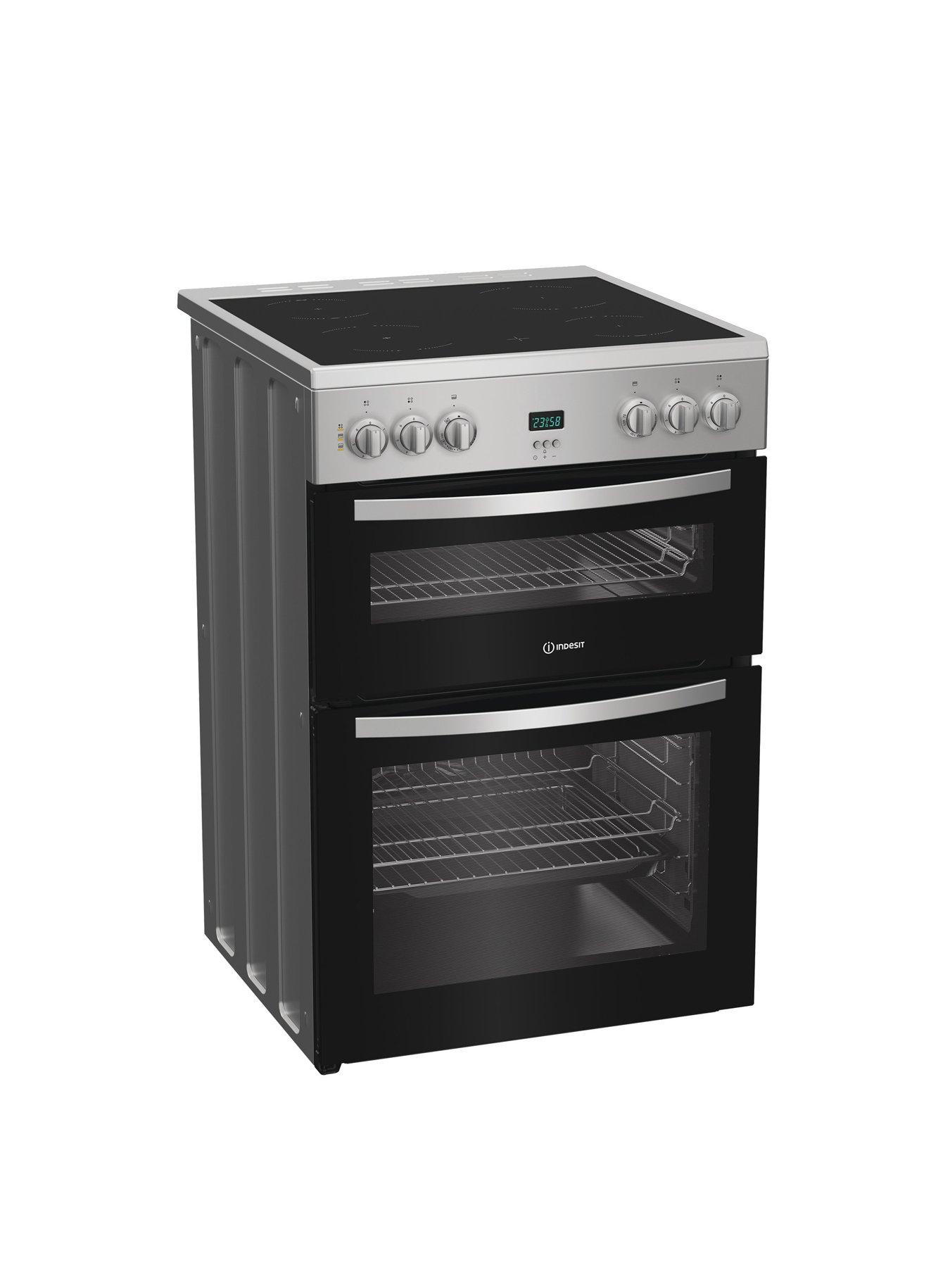 Image 2 of 6 of Indesit IDE6VDCS1 - Electric Double Cooker - Silver