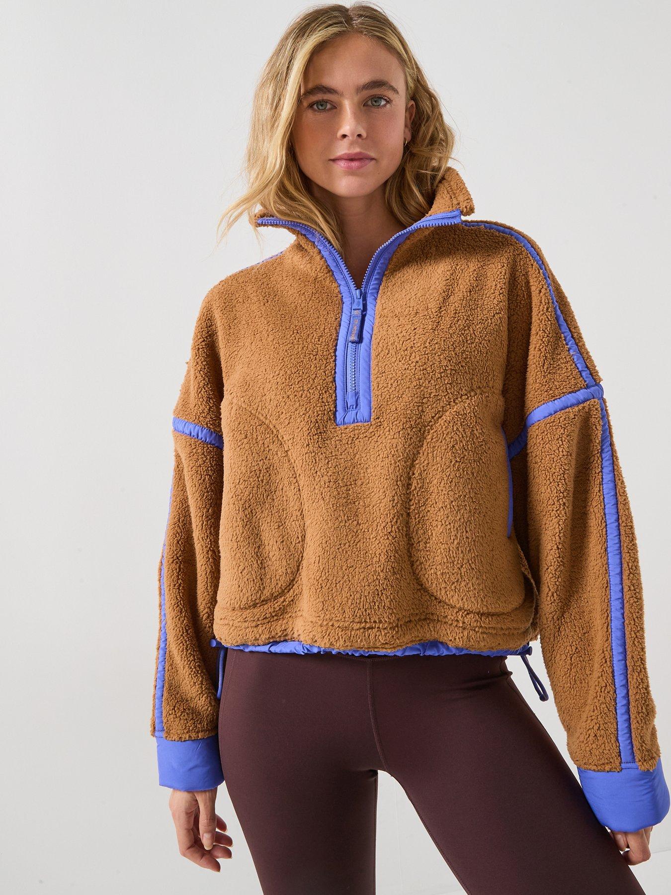 FP Movement Womens Training Mountain High 1/2 Zip Fleece  - Brown