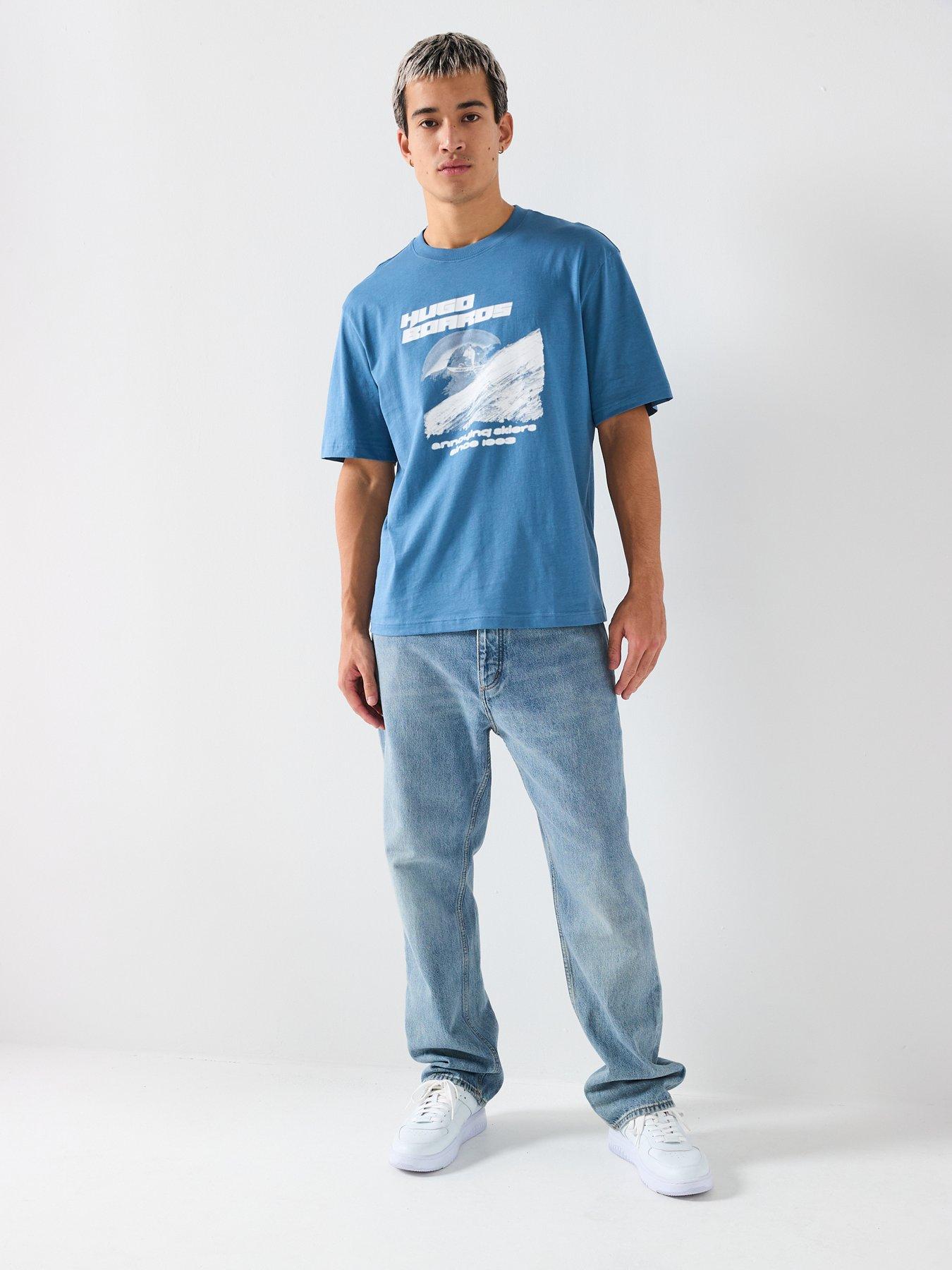 Image 5 of 5 of HUGO Napolux Regular Fit T-Shirt - Blue
