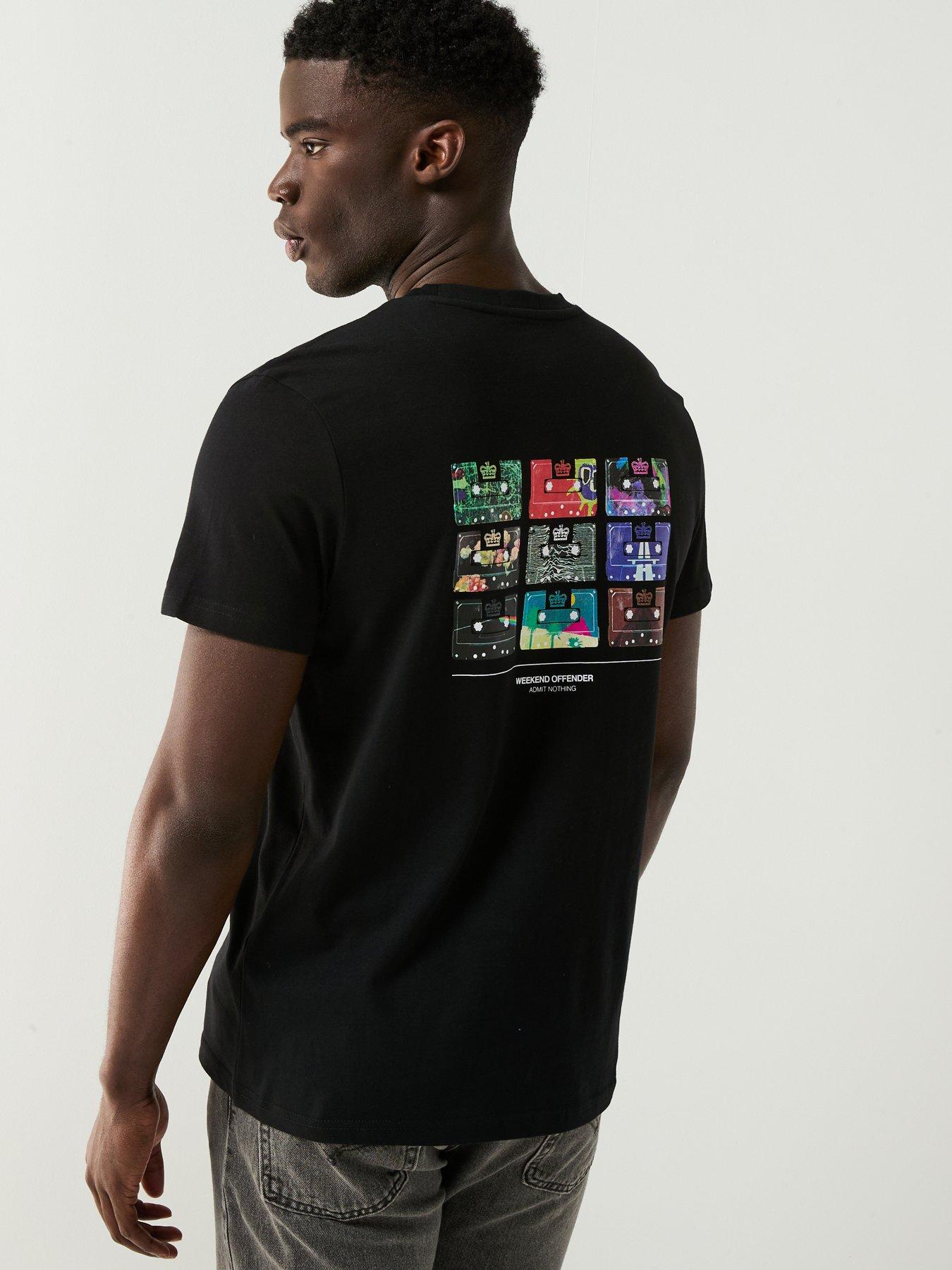 undefined Exclusive Cassette Tape Back Graphic T-Shirt - Black