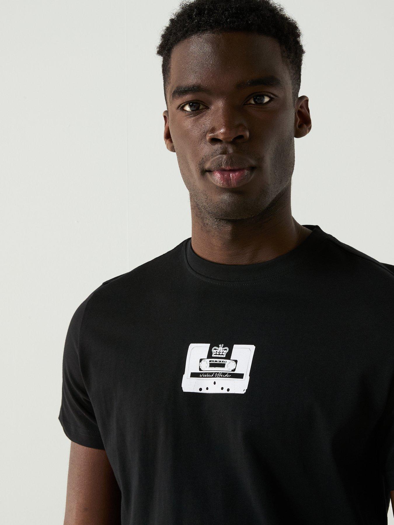 Image 4 of 5 of Weekend Offender Exclusive Cassette Tape Back Graphic T-Shirt - Black