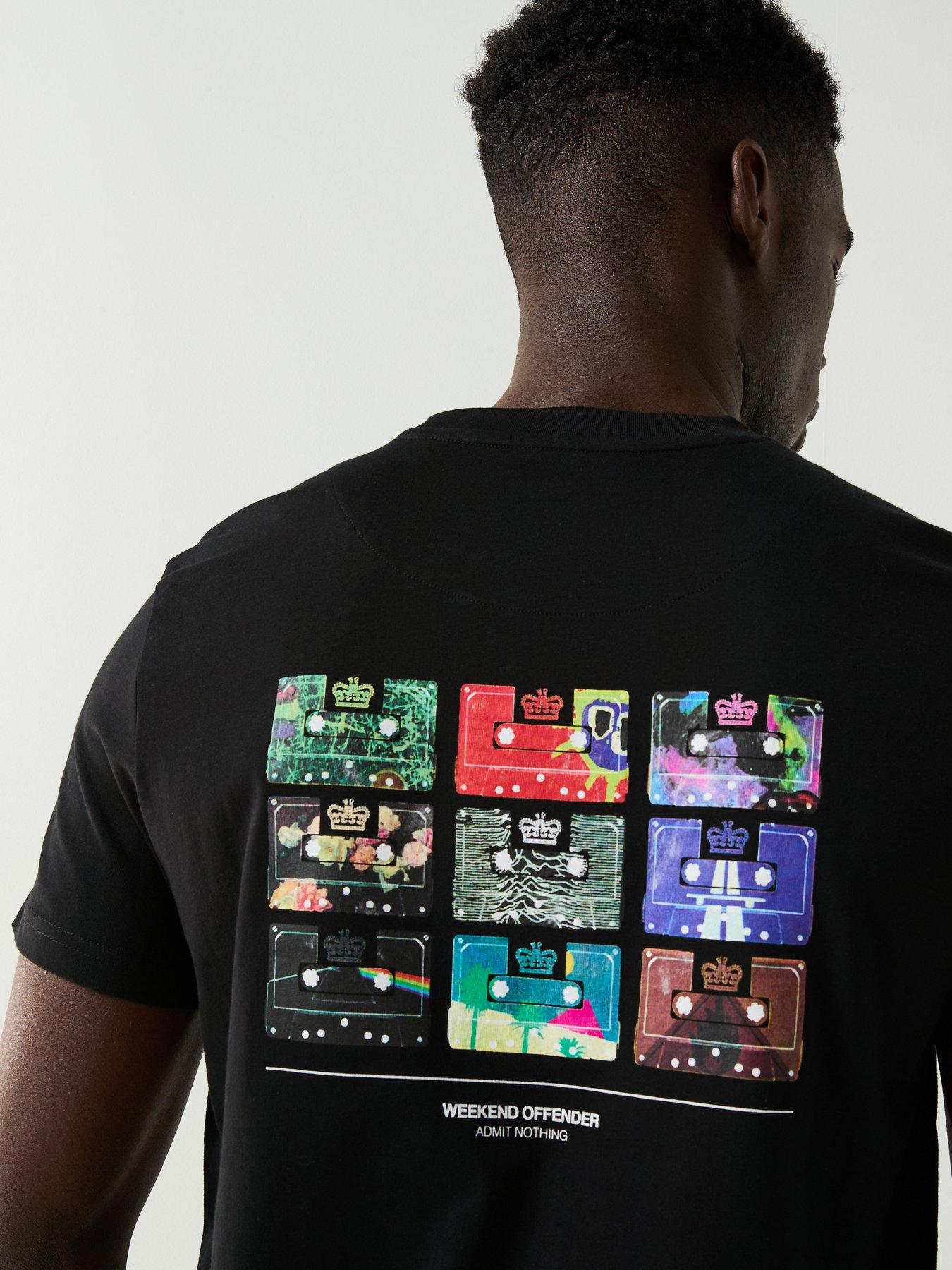 Image 5 of 5 of Weekend Offender Exclusive Cassette Tape Back Graphic T-Shirt - Black