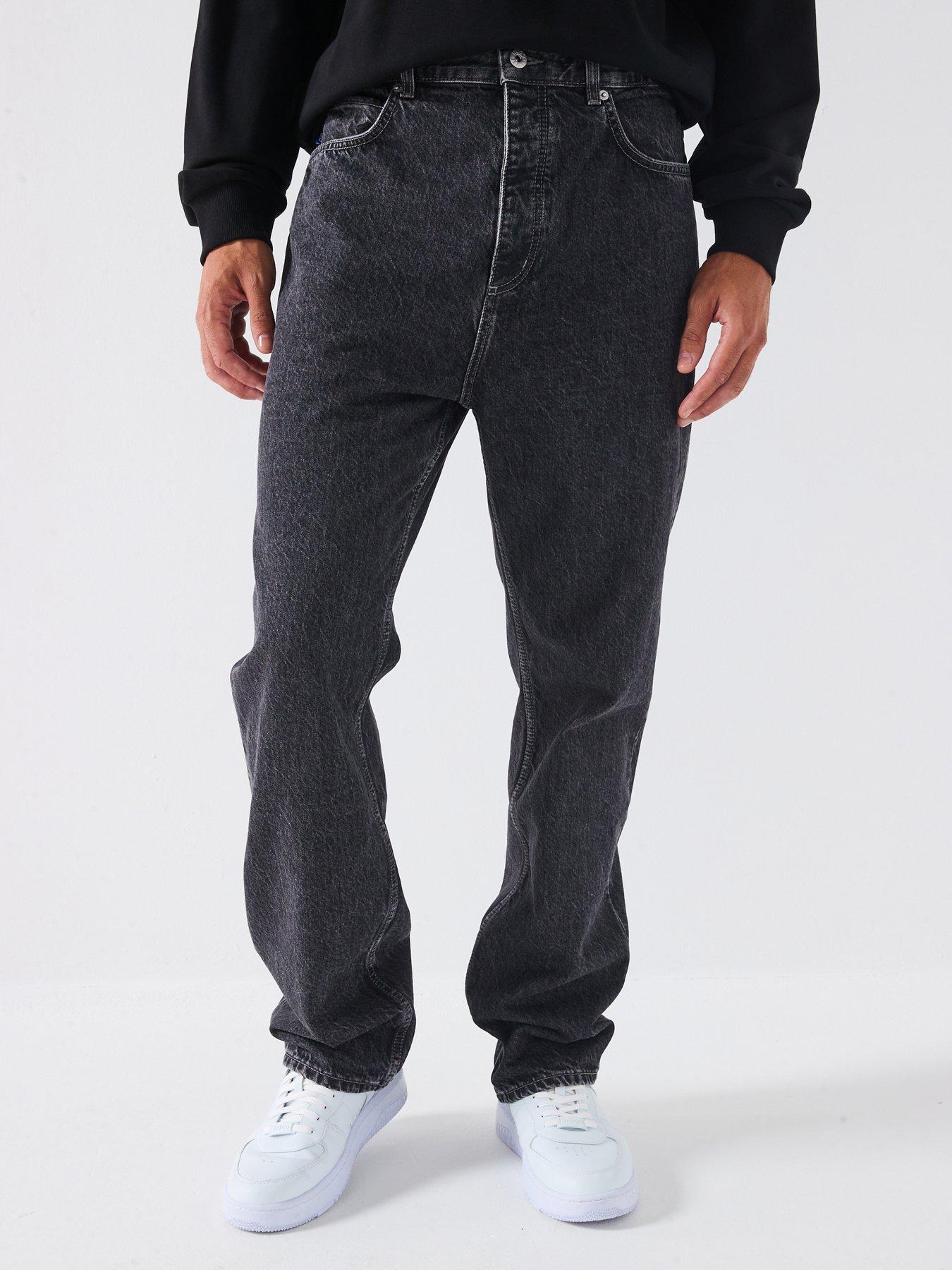 HUGO Nate Baggy Fit Jeans - Black