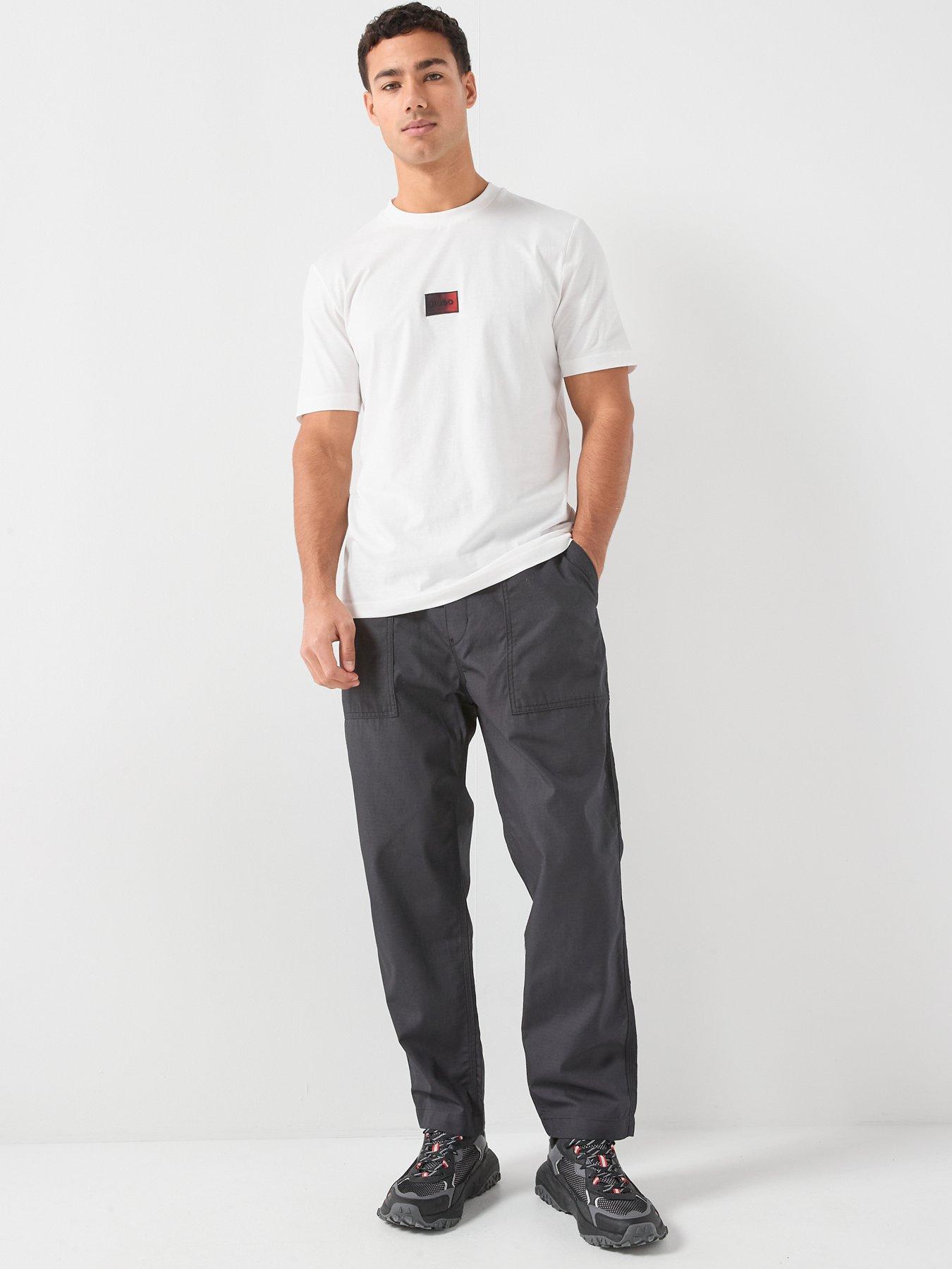 HUGO Geiko254 Tapered Fit Trousers - Black | Very