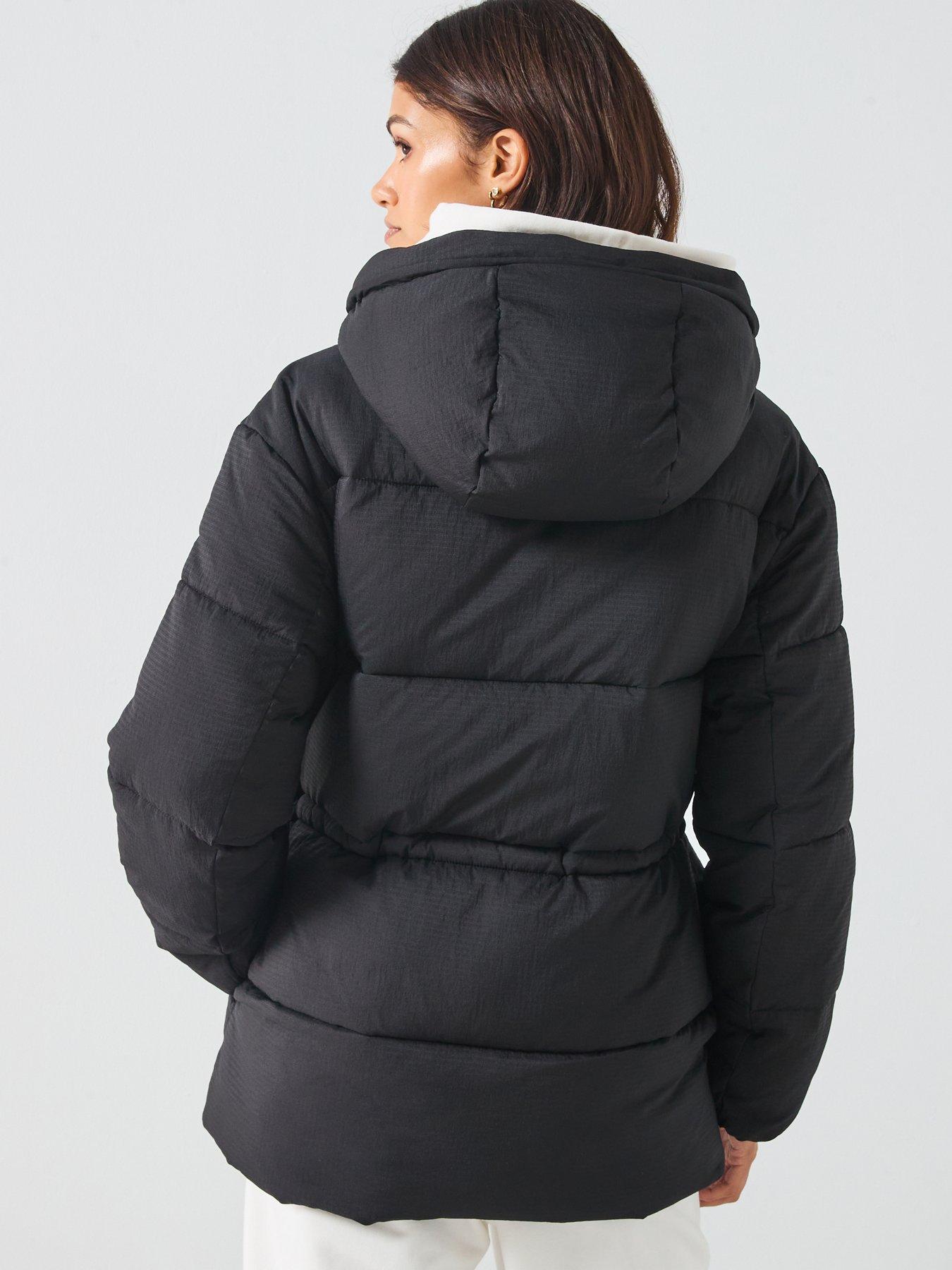 Image 2 of 6 of Tommy Jeans Hooded Midi Puffer Jacket - Black