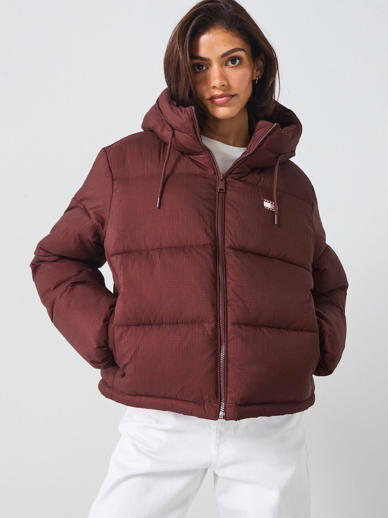 Tommy Jeans Hooded Puffer Jacket - Brown