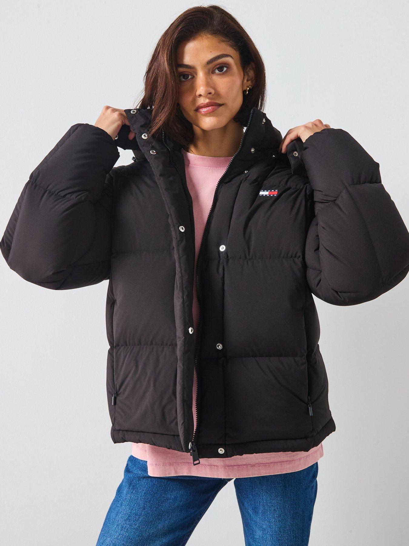 Tommy Jeans Alaska Down Hooded Puffer Coat - Black