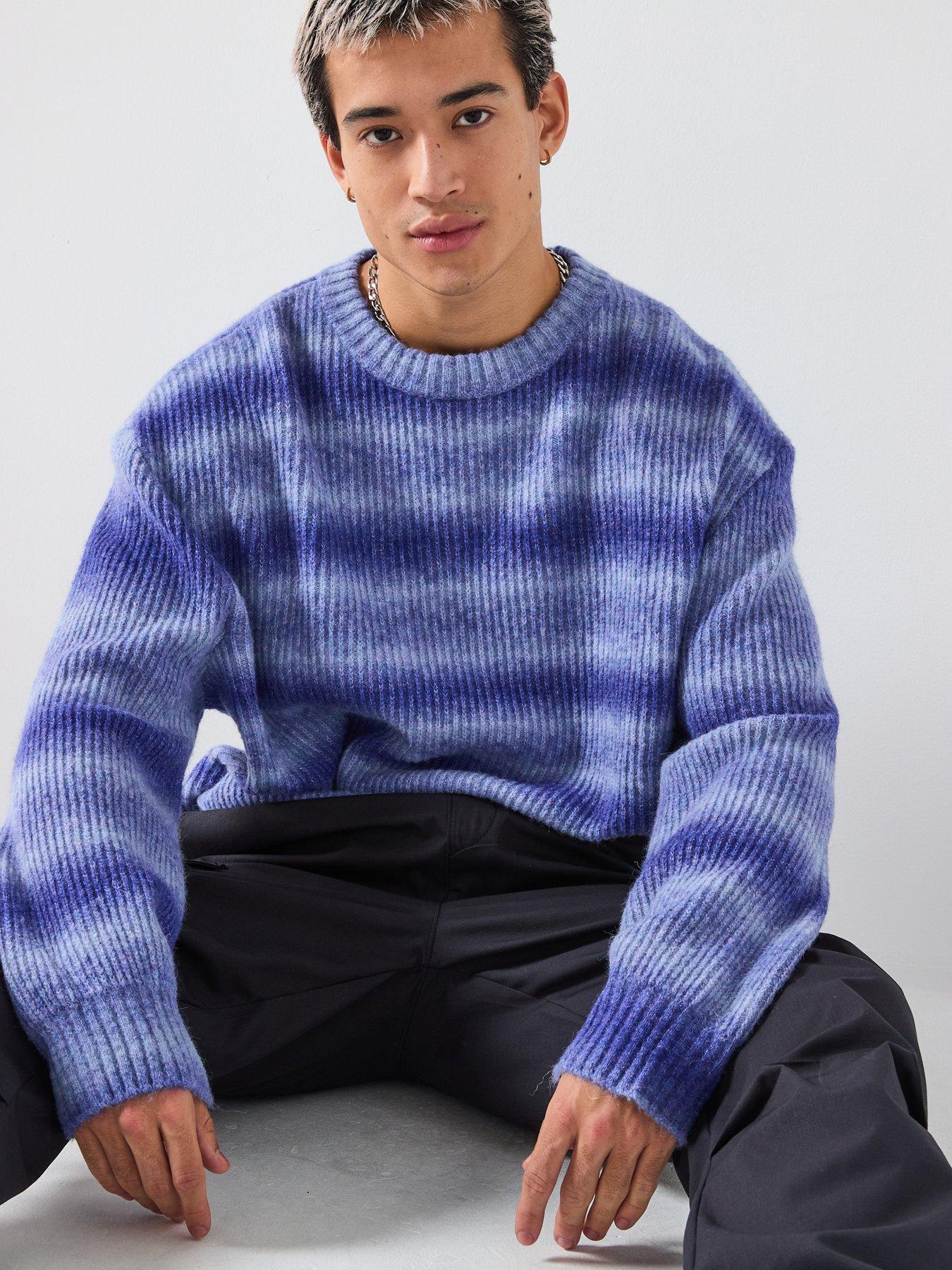 HUGO Sfusi Oversize Fit Knitted Jumper - Blue
