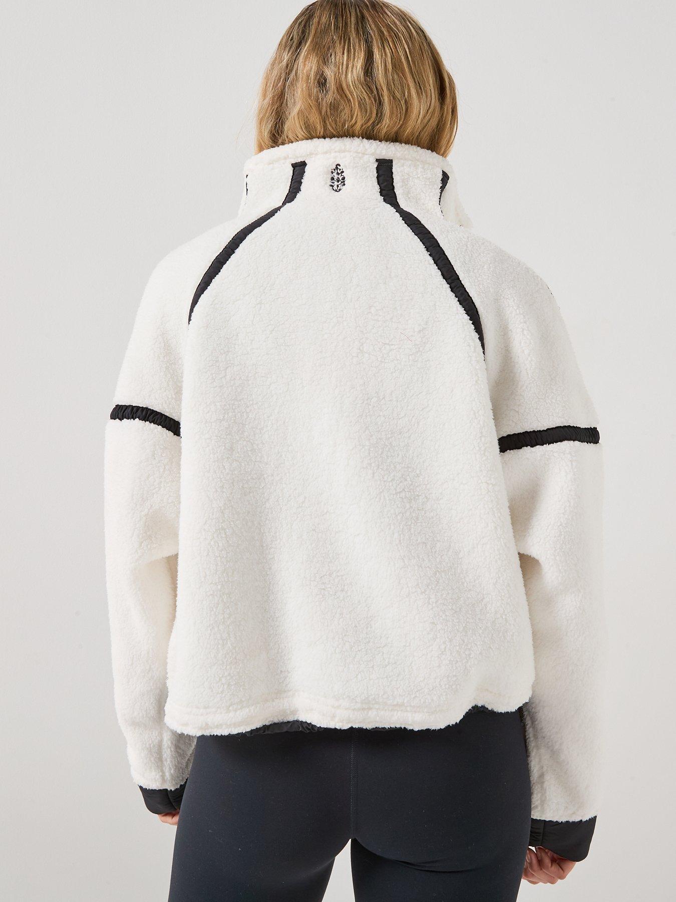 Image 2 of 6 of FP Movement Womens Training Mountain High 1/2 Zip Fleece - White