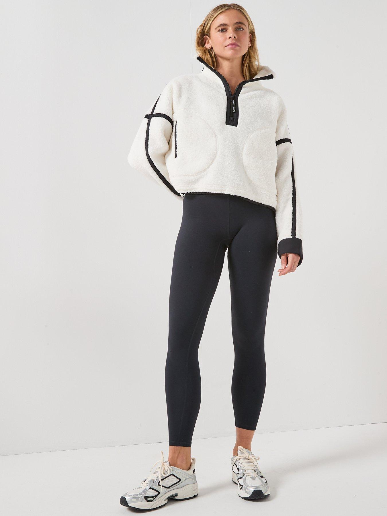 Image 3 of 6 of FP Movement Womens Training Mountain High 1/2 Zip Fleece - White