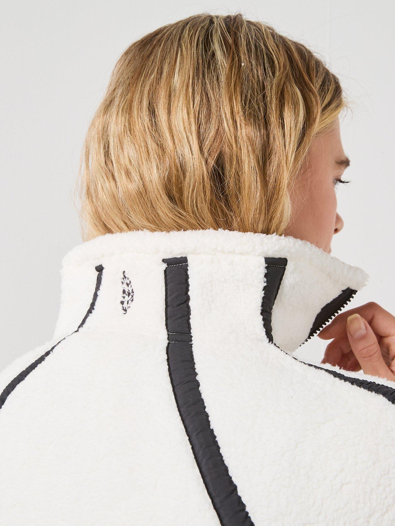 Image 4 of 6 of FP Movement Womens Training Mountain High 1/2 Zip Fleece - White