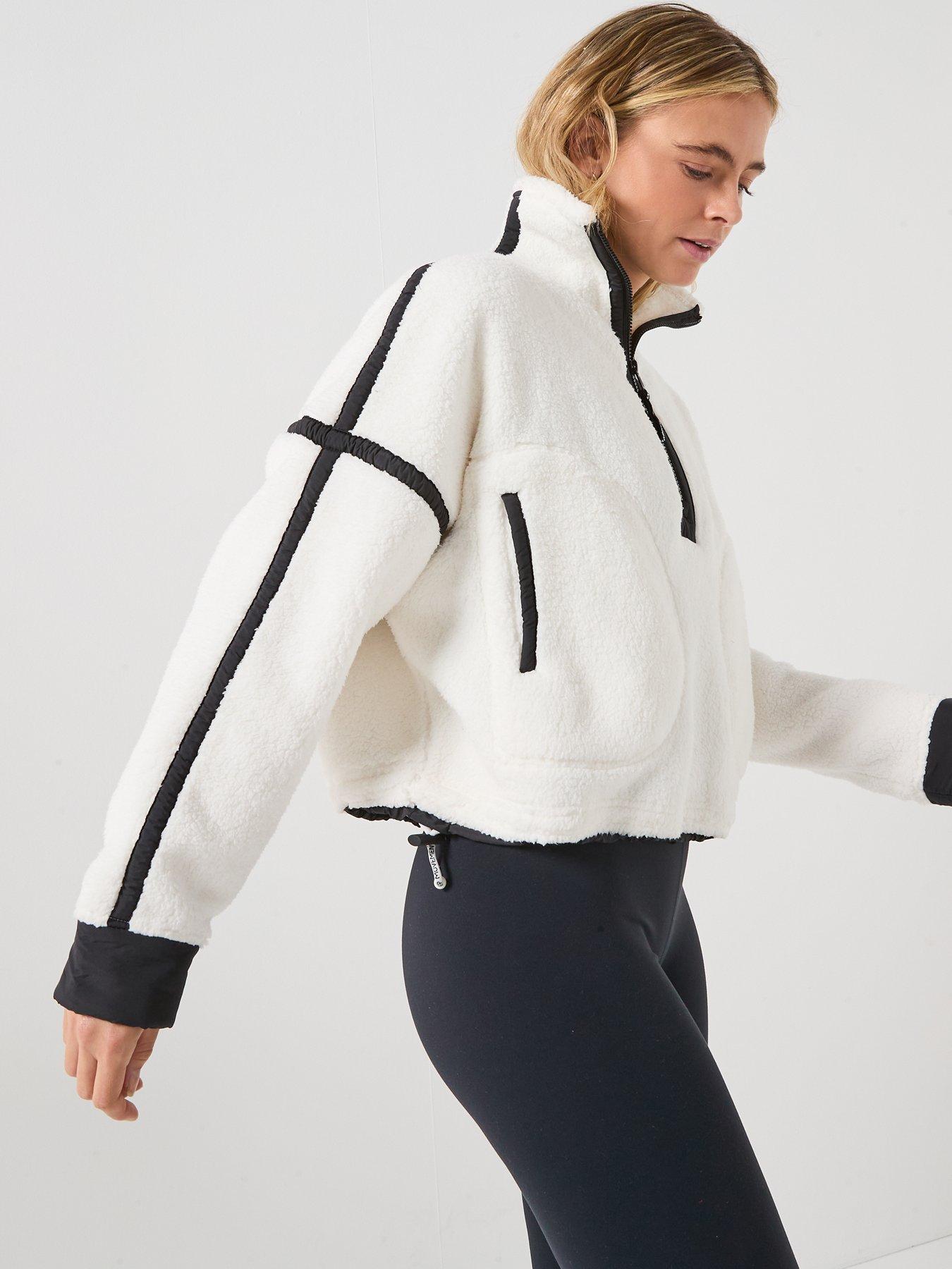 Image 5 of 6 of FP Movement Womens Training Mountain High 1/2 Zip Fleece - White