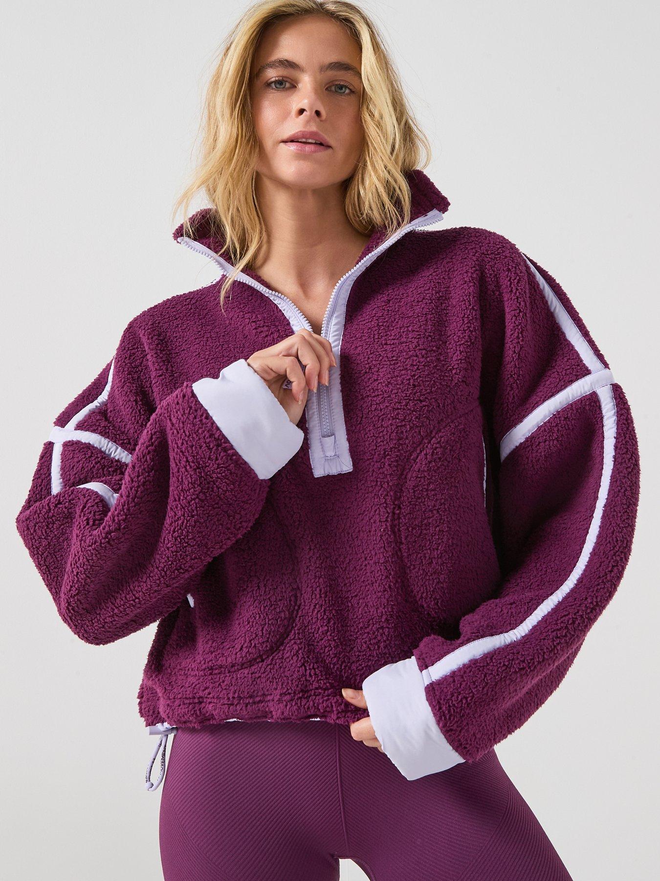 FP Movement Womens Training Mountain High 1/2 Zip Fleece - Purple