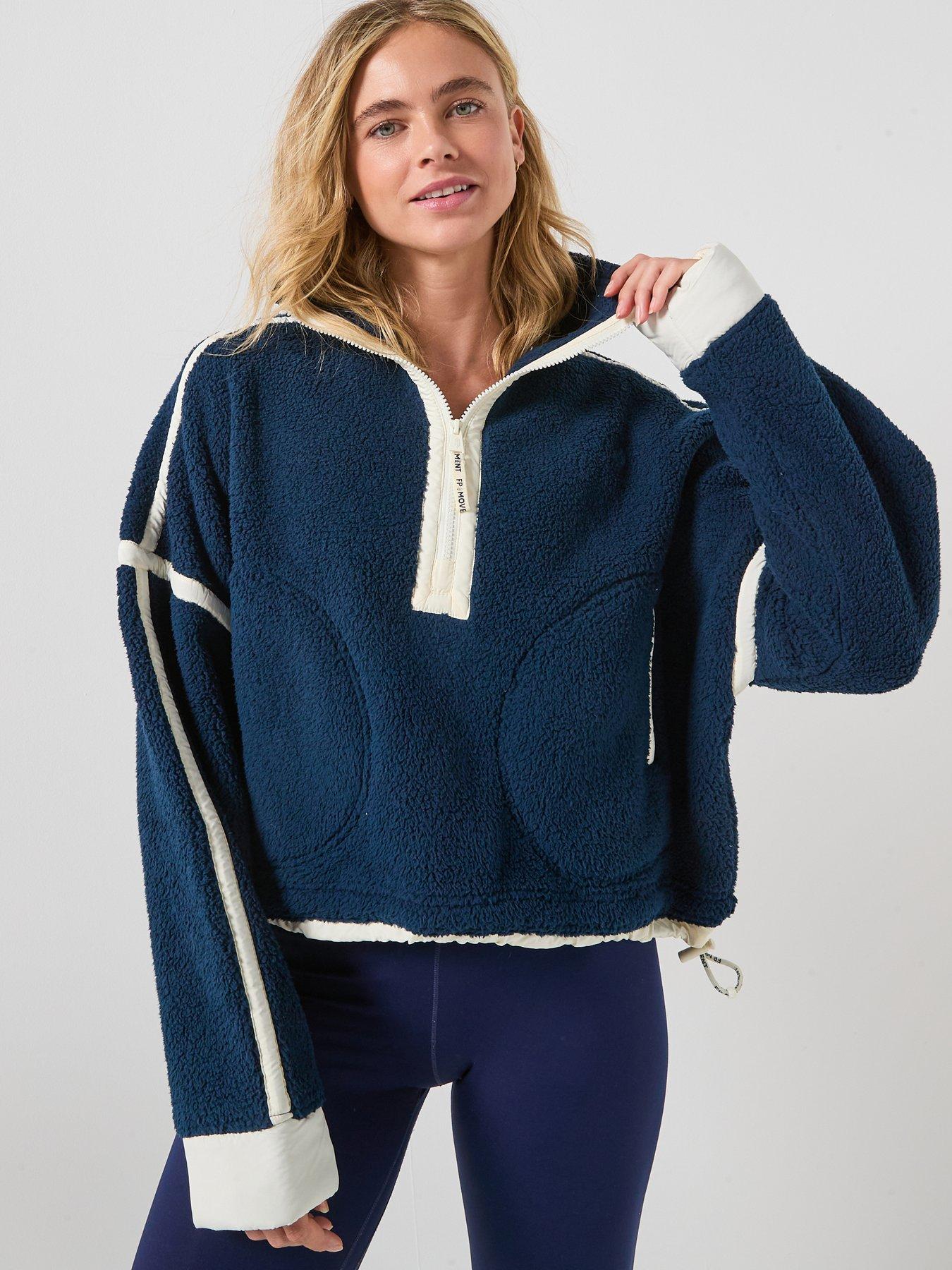 FP Movement Womens Training Mountain High 1/2 Zip Fleece - Navy