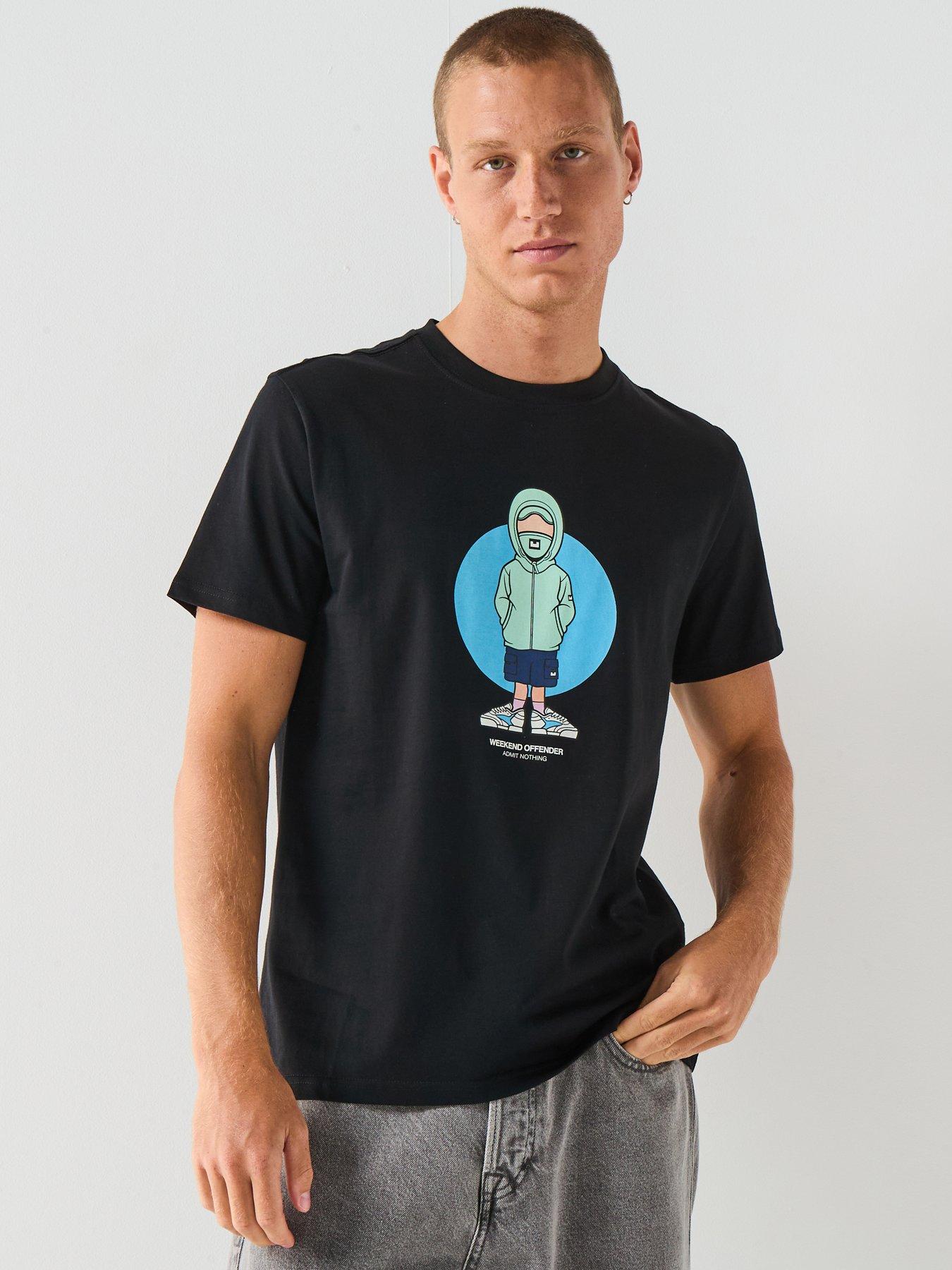 Weekend Offender Exclusive Admit Nothing Print T-Shirt - Black