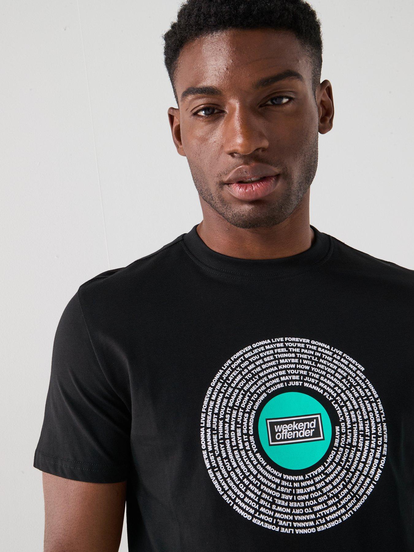 Image 5 of 5 of Weekend Offender Exclusive Oasis Live Forever Print T-Shirt - Black