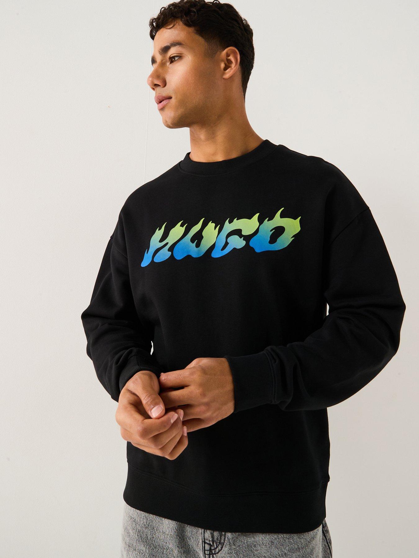 HUGO Nifterix Regular Fit Crew Sweatshirt - Black