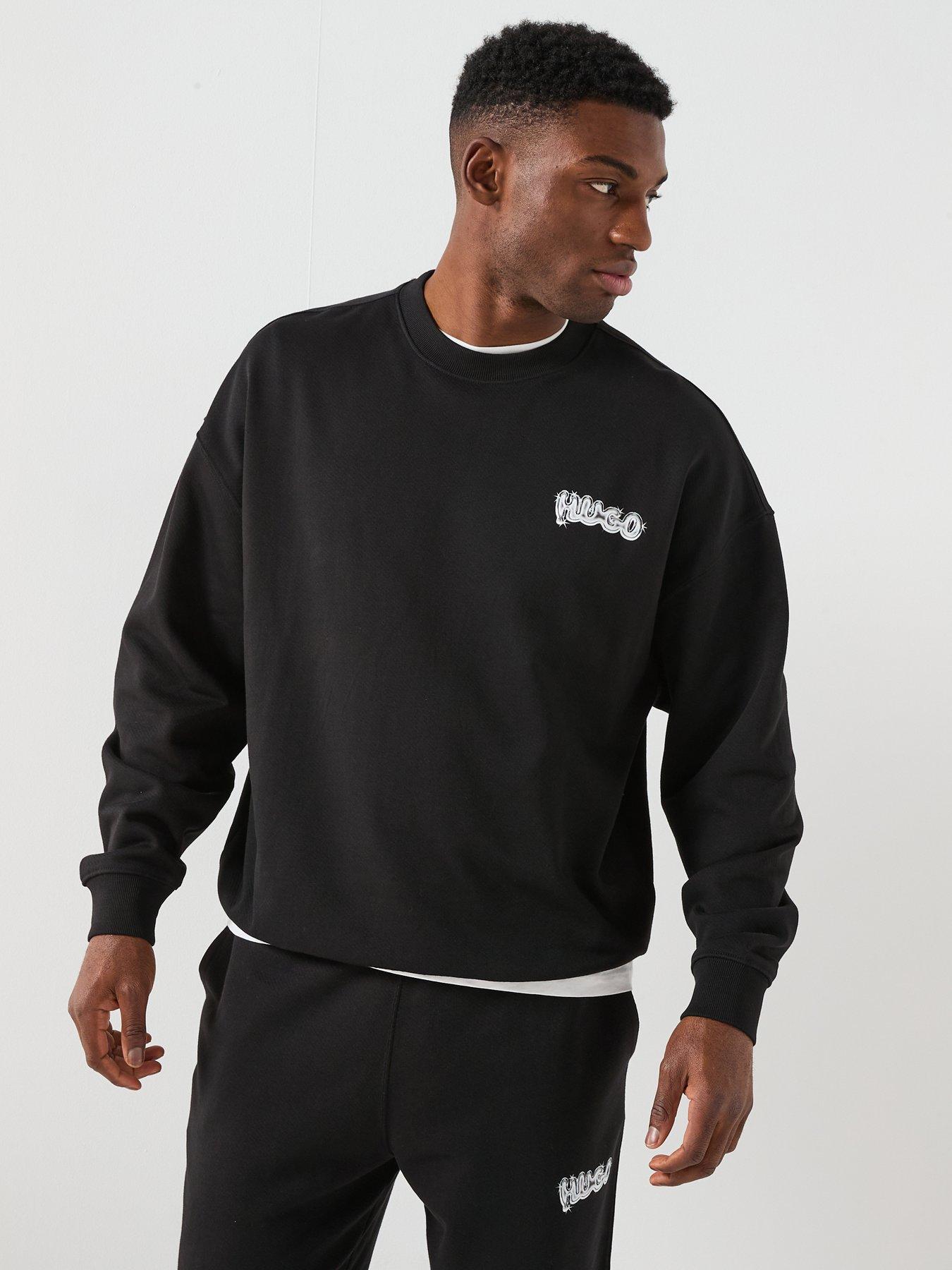 HUGO Hugo Nyrocrew Loose Fit Crew Sweat - Black