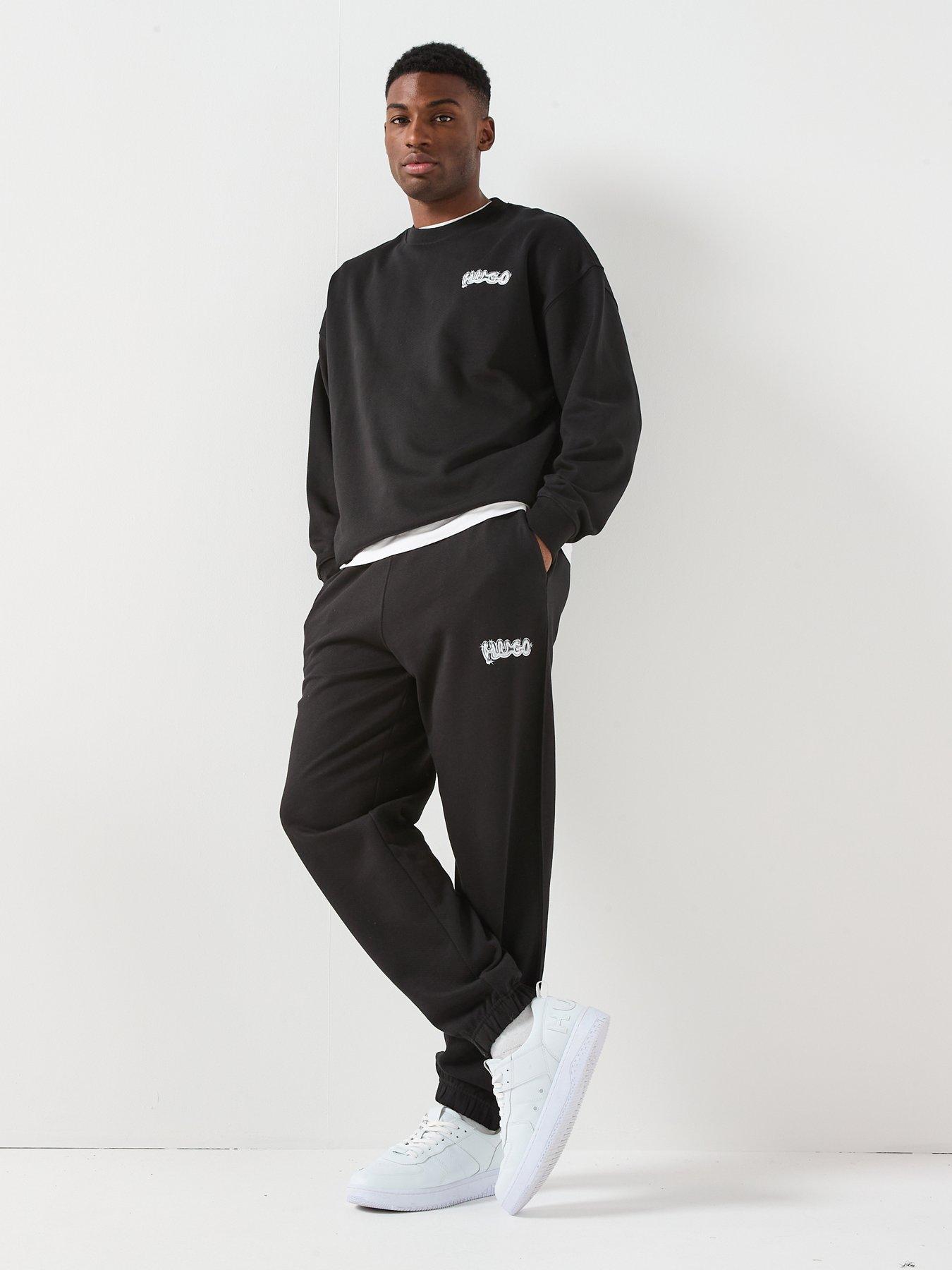 Image 3 of 6 of HUGO Nyrocrew Loose Fit Crew Sweat - Black
