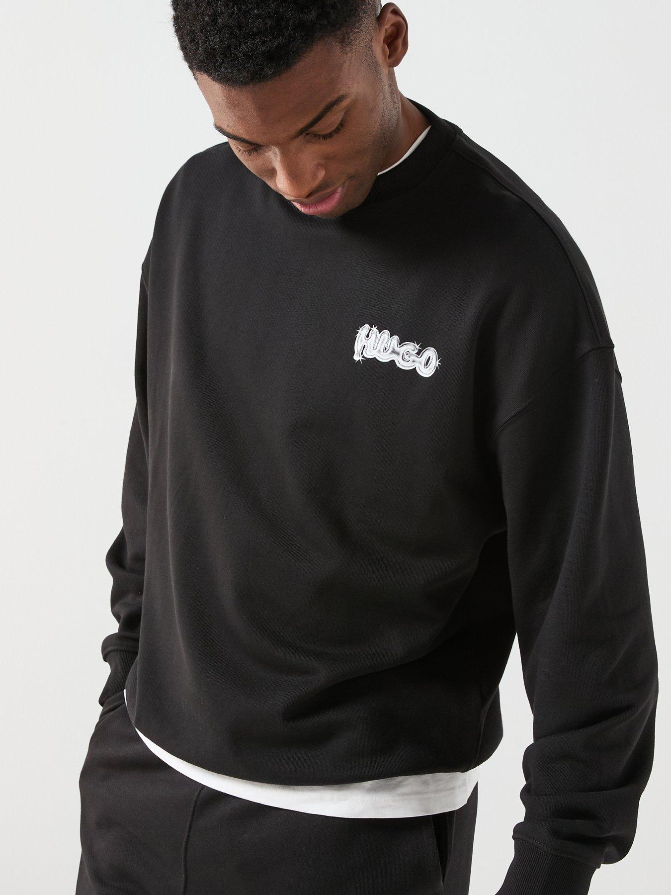 Image 6 of 6 of HUGO Nyrocrew Loose Fit Crew Sweat - Black
