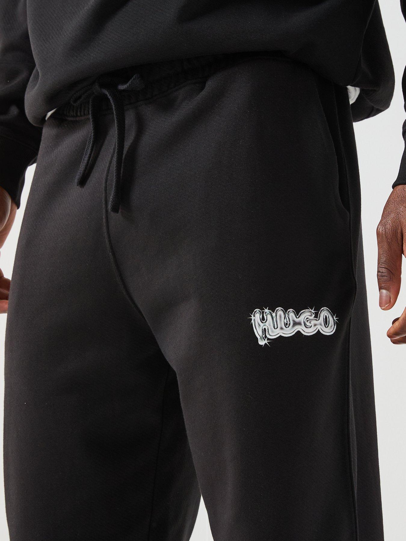 Image 4 of 5 of HUGO Nyrotro Loose Fit Sweat Joggers - Black