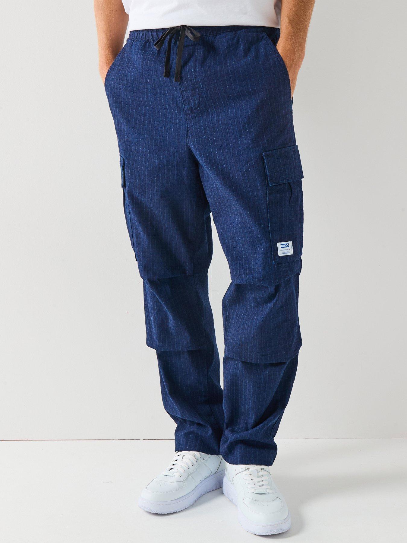 undefined Hugo Gadic242w Relaxed Fit Trousers - Blue