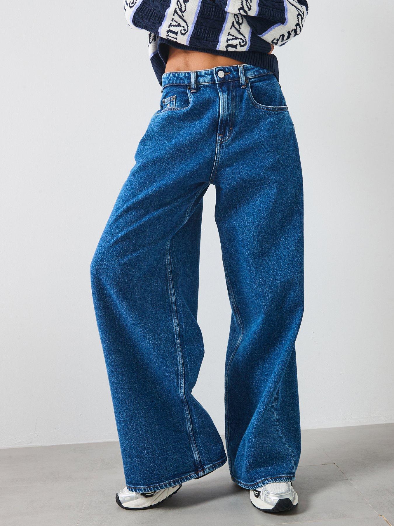 Image 1 of 6 of Tommy Jeans Loose Wide Leg Jeans - Blue