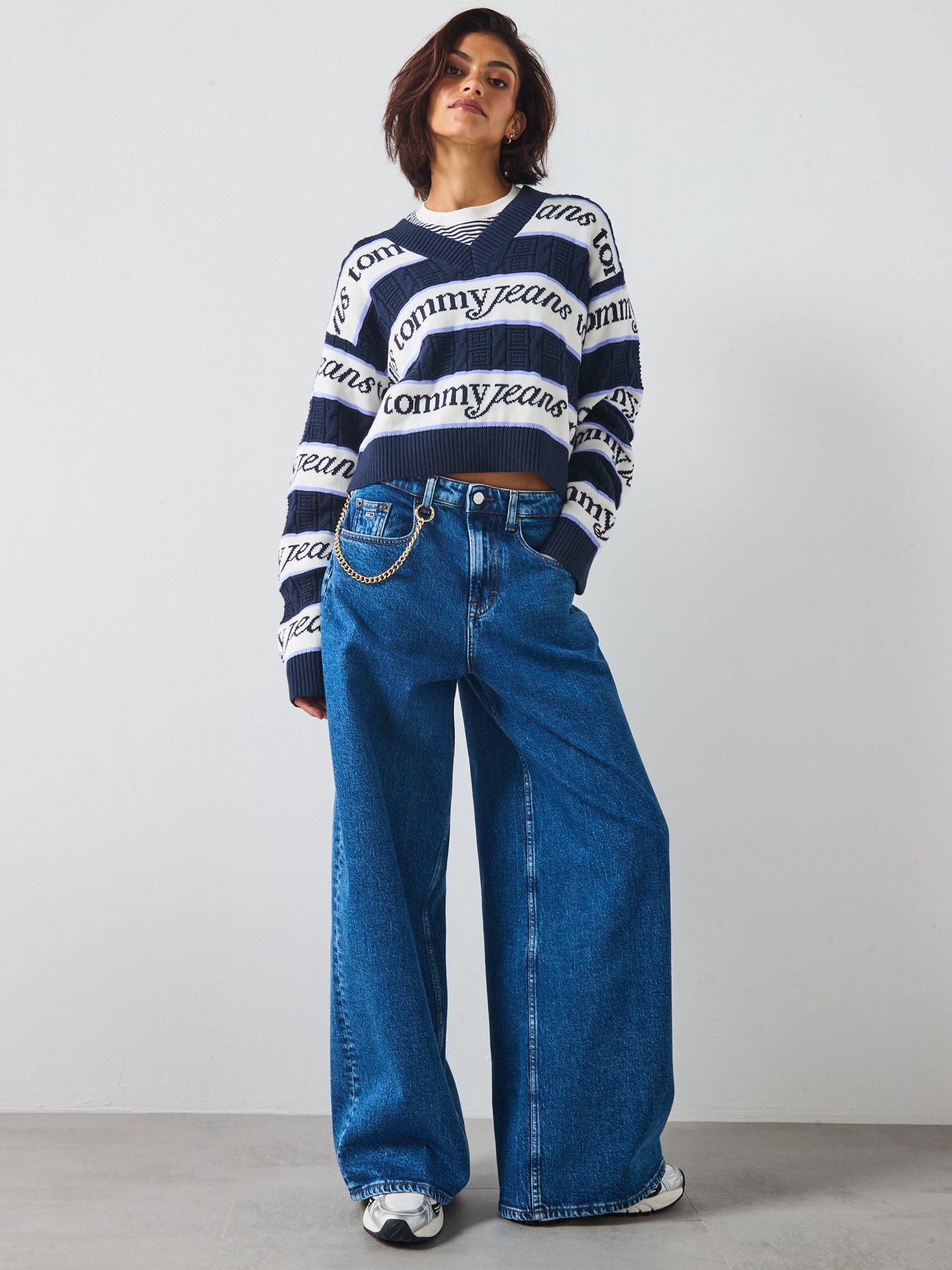 Image 3 of 6 of Tommy Jeans Loose Wide Leg Jeans - Blue