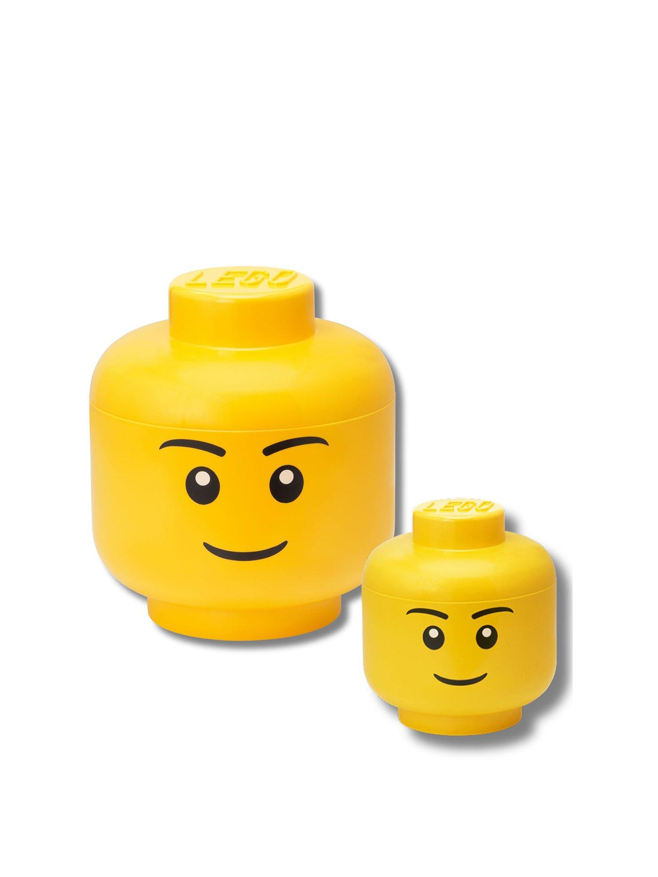 Image 1 of 6 of LEGO Set Of 2 Storage Heads Small And Large - Boy