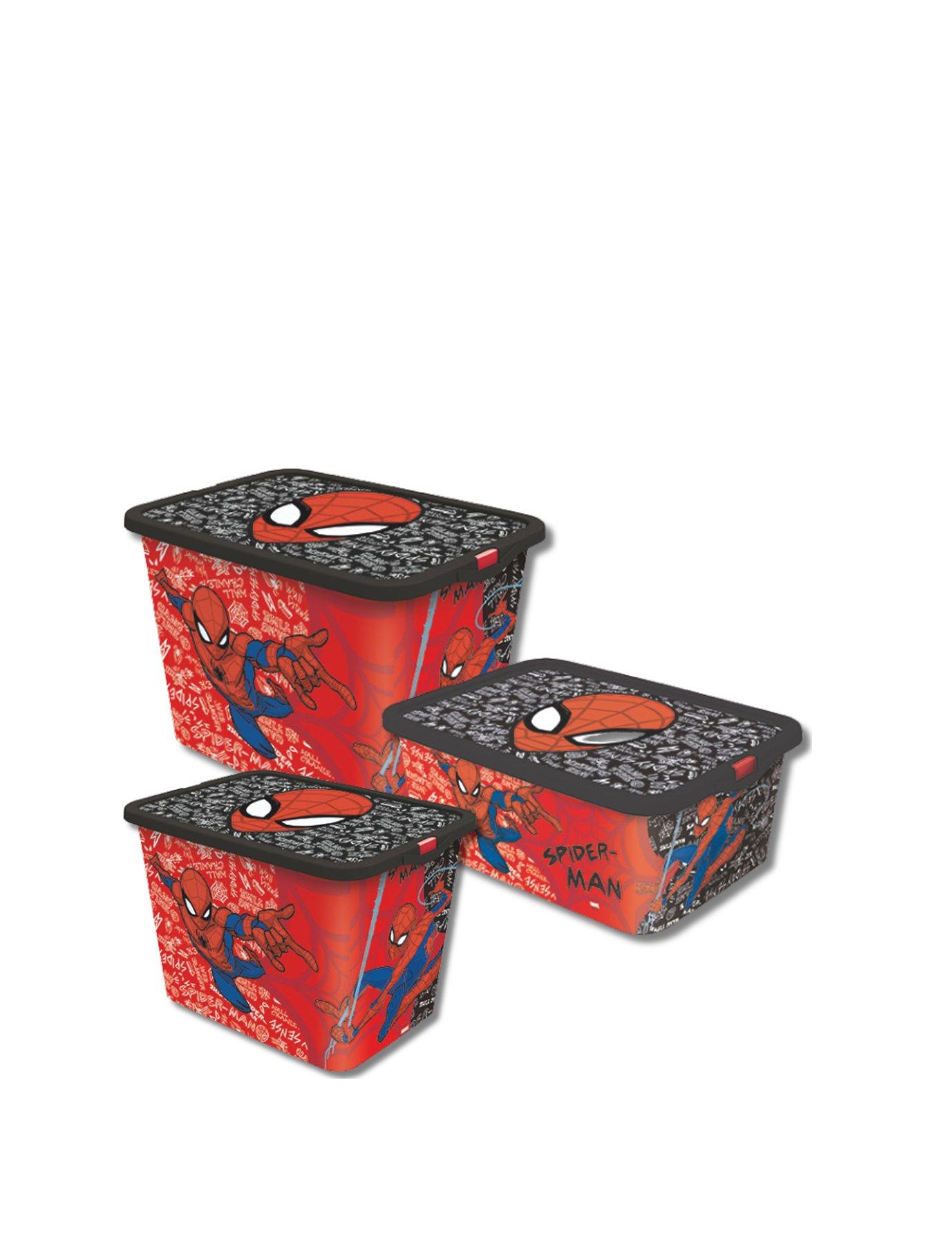 Spiderman Set Of 3 Storage Boxes