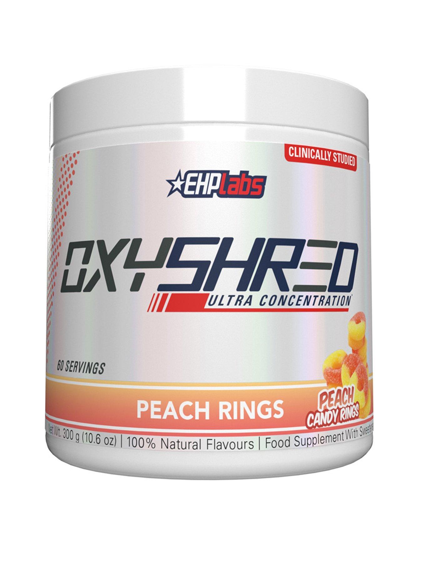 undefined OxyShred Peach Candy Rings, 60 servings.