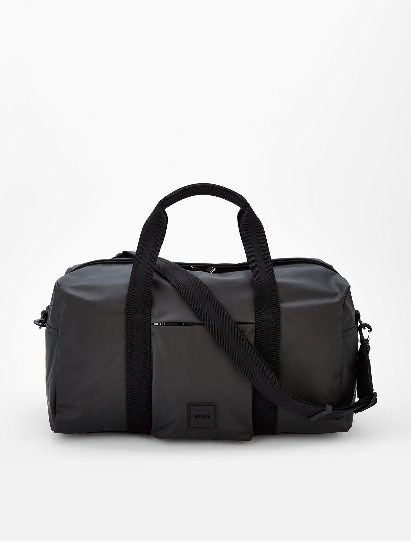 BOSS Oryo Rubberised Nylon Logo Holdall Bag - Black