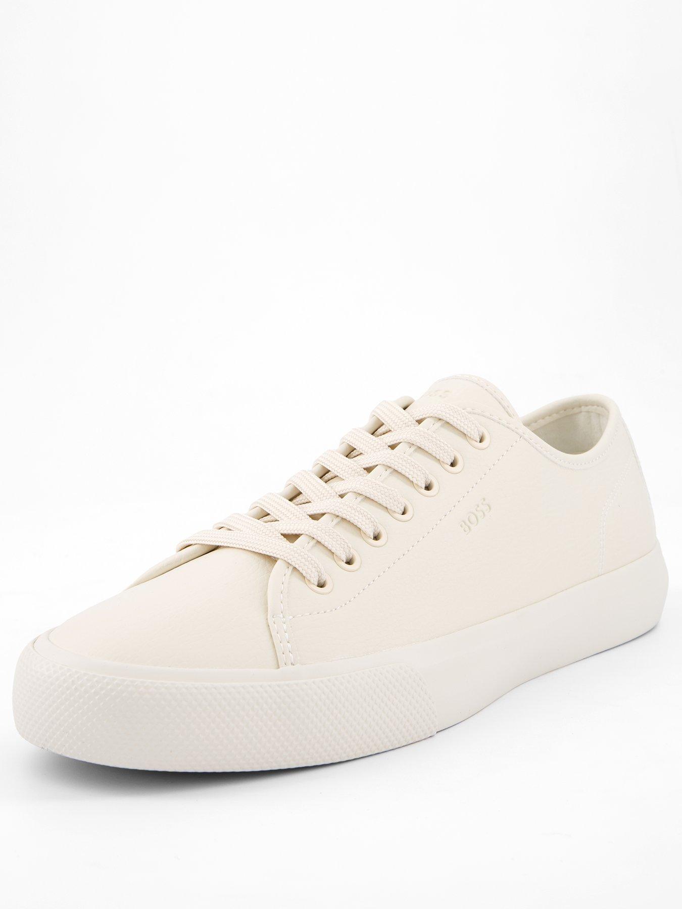 Image 2 of 7 of BOSS Aiden Pu Tennis Sneakers - Off White