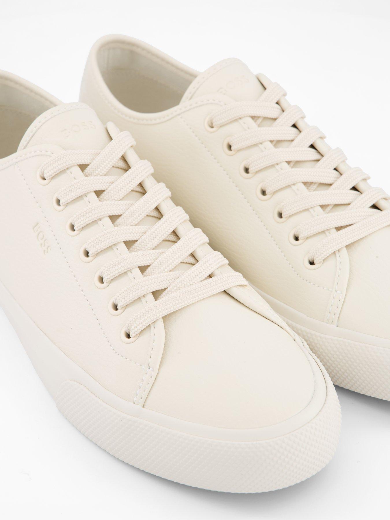 Image 5 of 7 of BOSS Aiden Pu Tennis Sneakers - Off White
