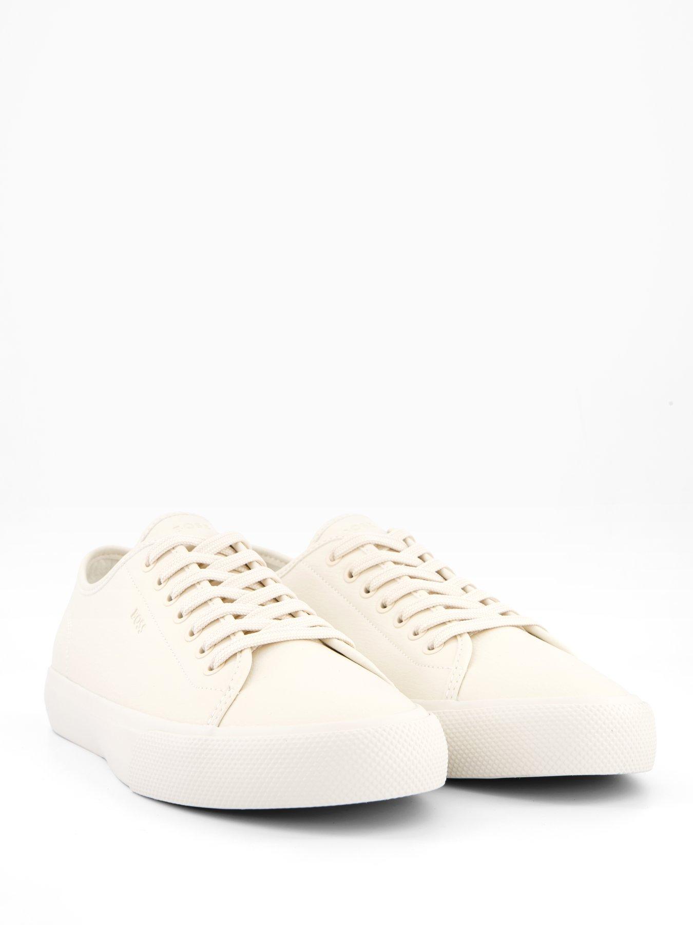 Image 6 of 7 of BOSS Aiden Pu Tennis Sneakers - Off White