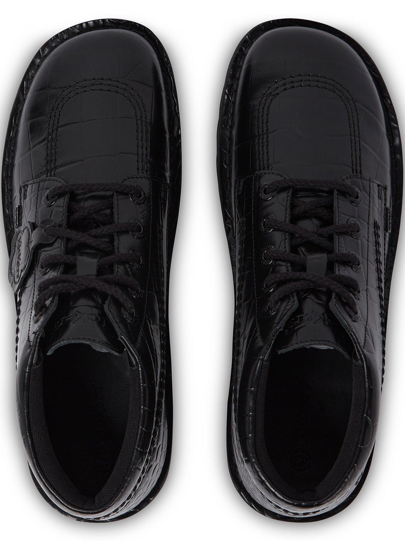 Image 4 of 7 of Kickers Kick Hi Croc Leather Ankle Boot - Black