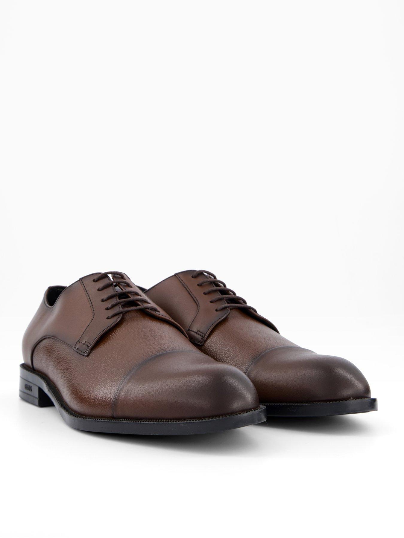 BOSS Tayil Toe Cap Lace Derby Shoes - Dark Brown | Very